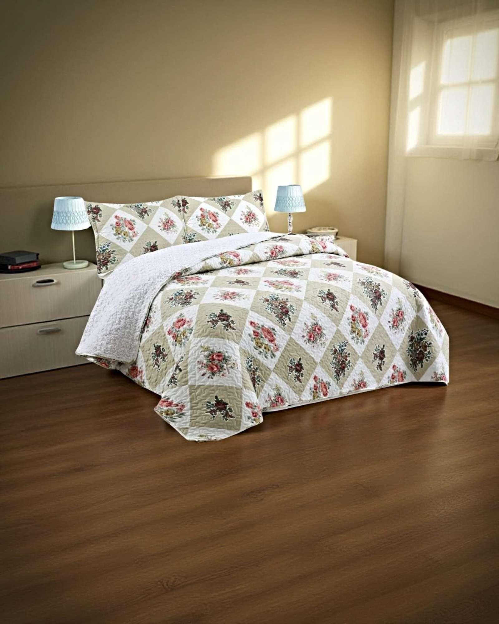 CUBRECAMA QUILT CON CHIPORRO KING N26-2