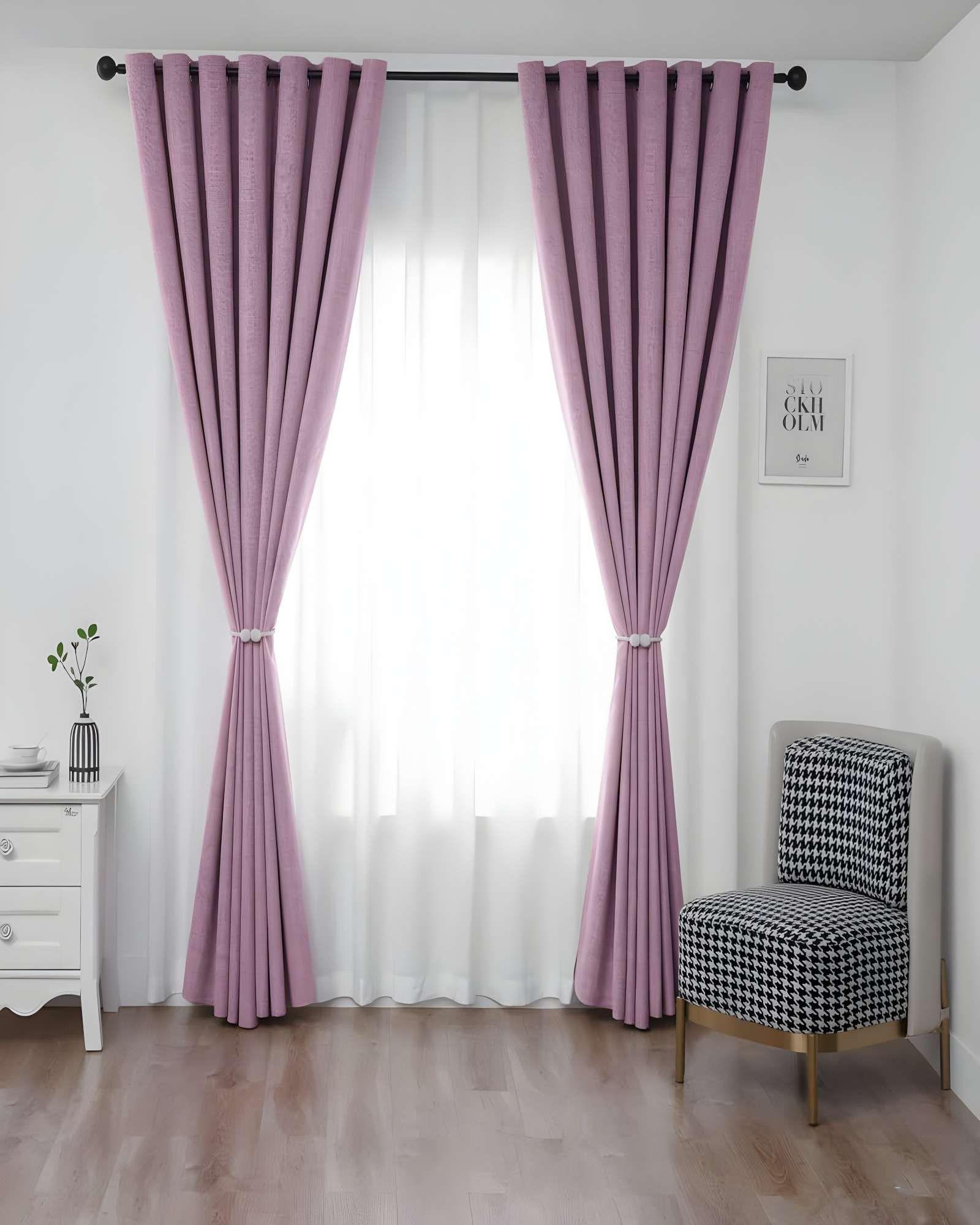 CORTINA BLACK OUT 2 PAÑOS COLOR ROSA-3