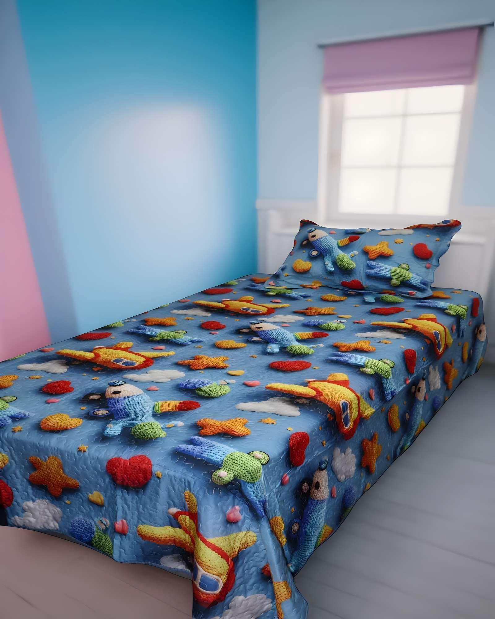 CUBRECAMA DE VERANO 3D PLAZA Y MEDIA V08-3