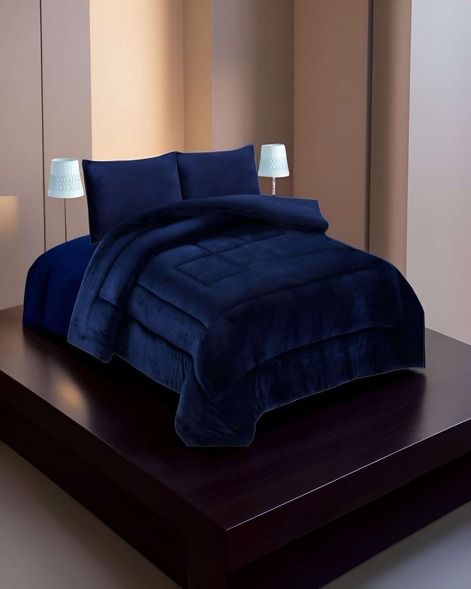 COBERTOR SHERPA 2 PLAZAS 230X250CM AZUL M B13-2