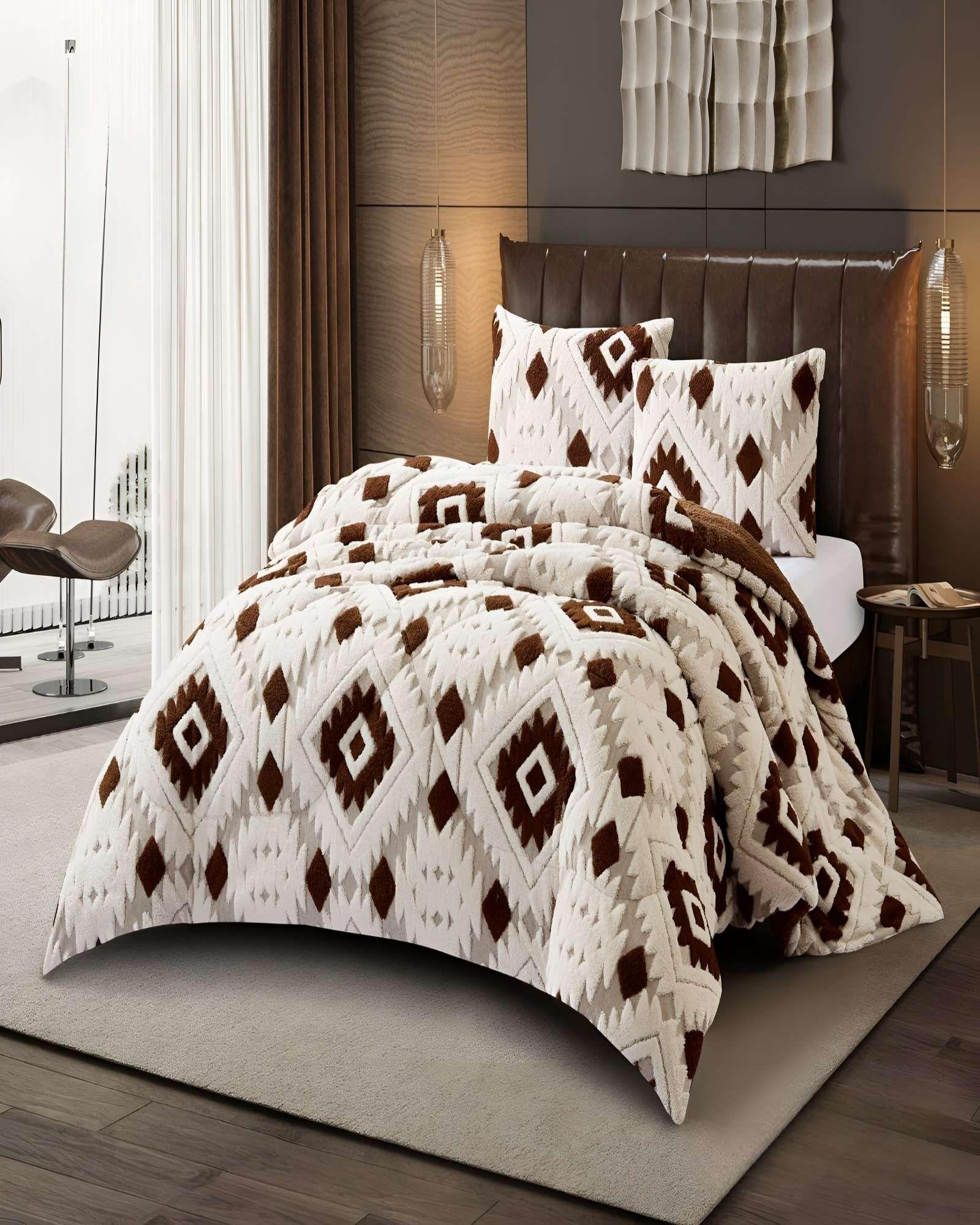 COBERTOR CON CHIPORRO DE JACQUERD CUTTING 2 PLAZAS 230X250CM BLANCO B4-2