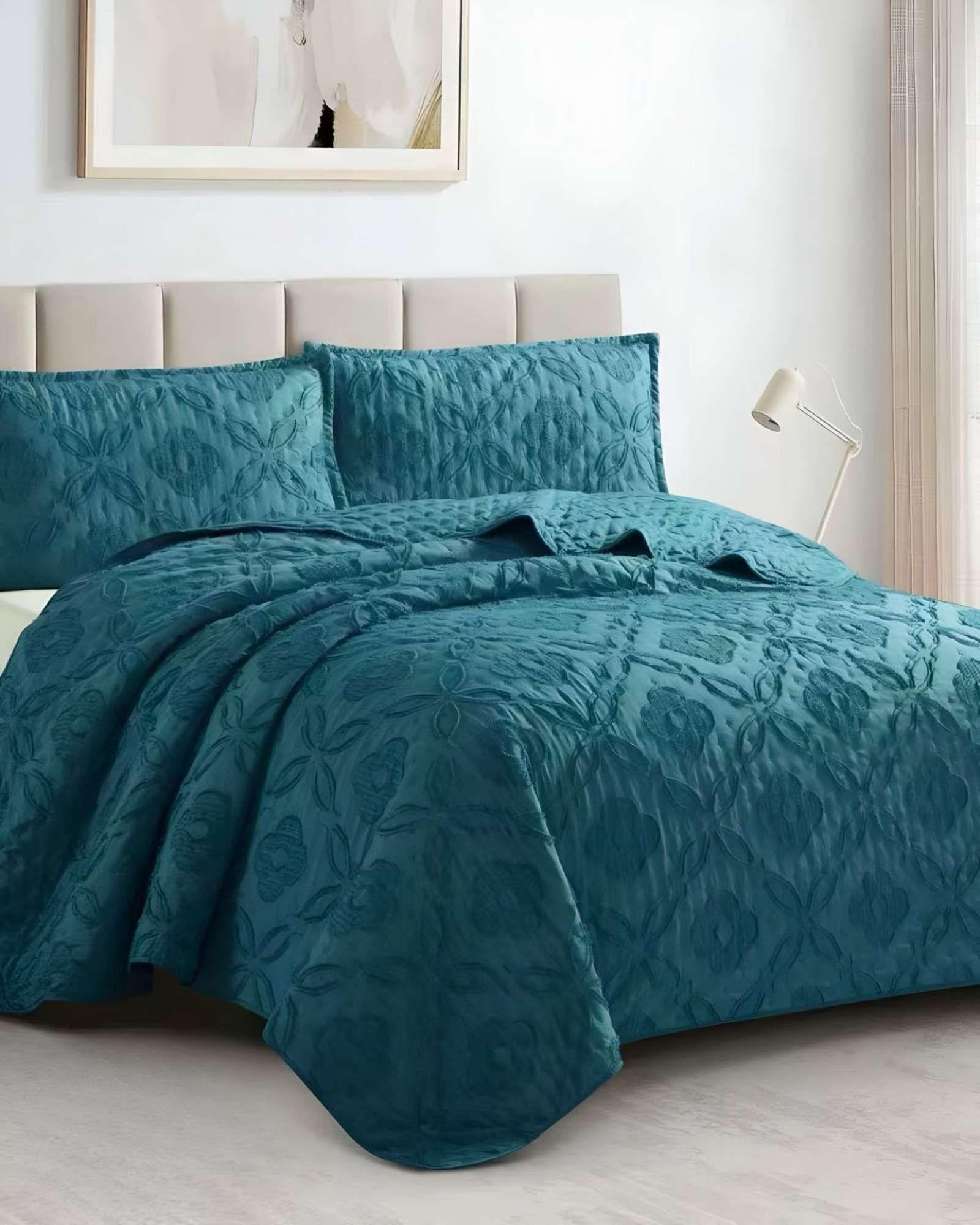 quilt cubrecama TUFTING DE LUJO SUAVE KING 10-2