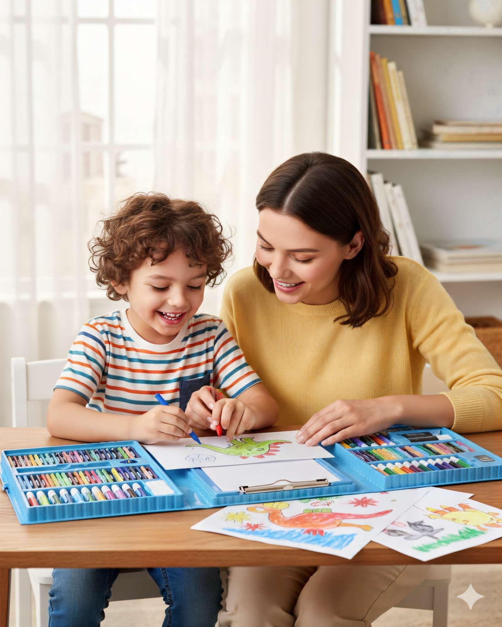 KIT DE 208 LÁPICES COLOR AZUL -3