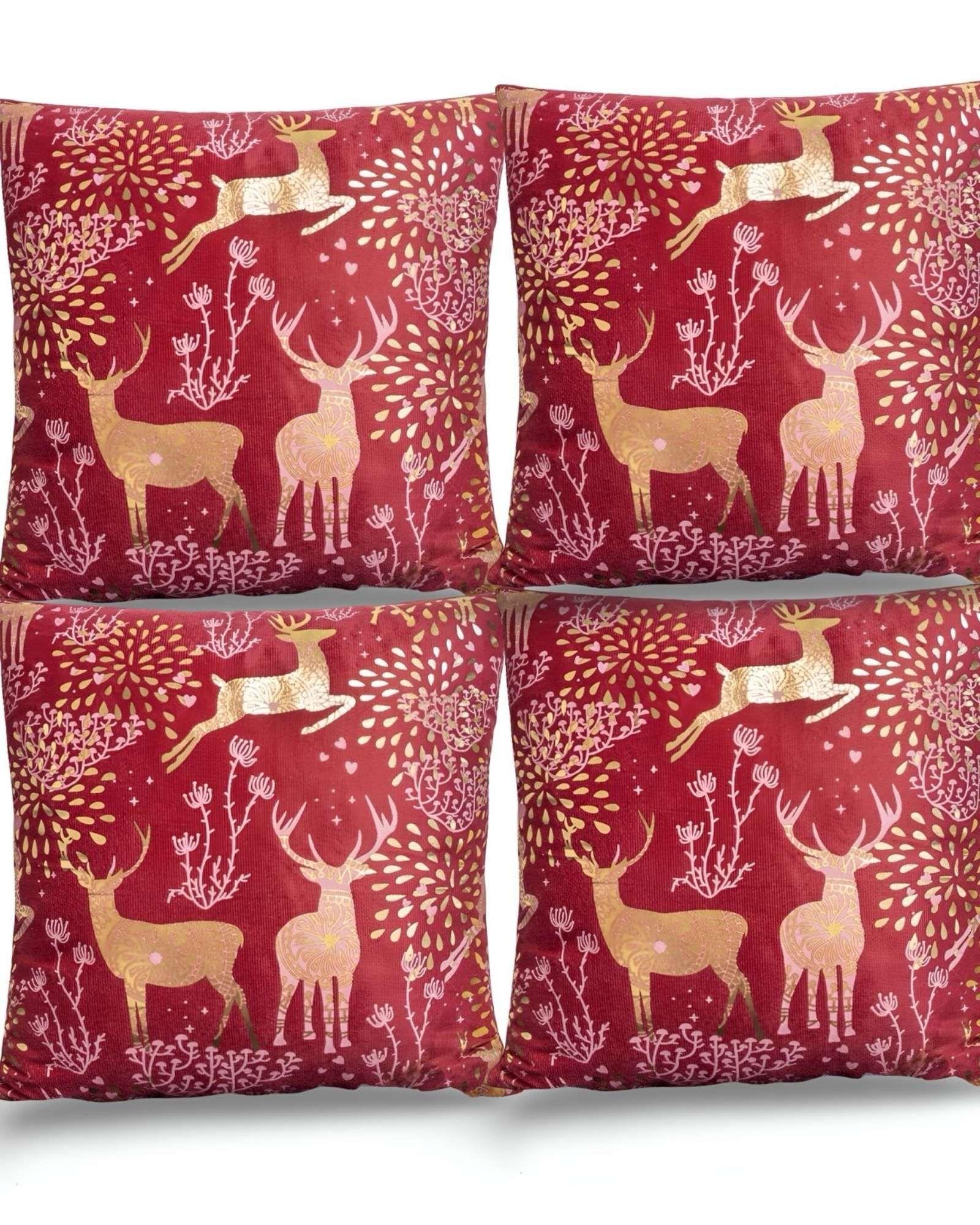 PACK DE 4 FUNDAS DE COJIN PARA NAVIDAD M15-0