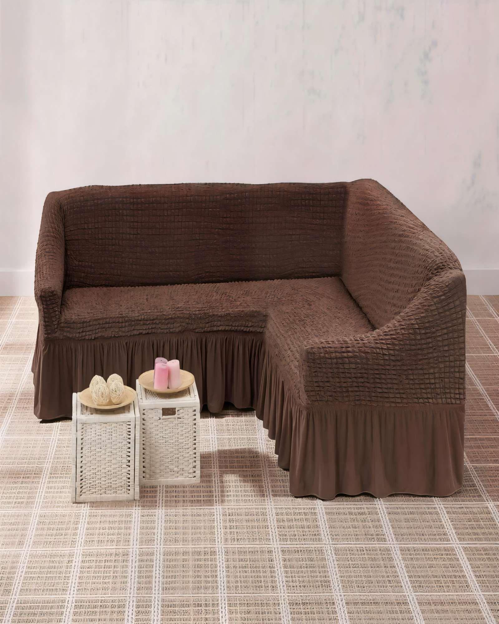 FUNDA CUBRE SOFÁ TURCO EN FORMA DE L COLOR CAFÉ-3