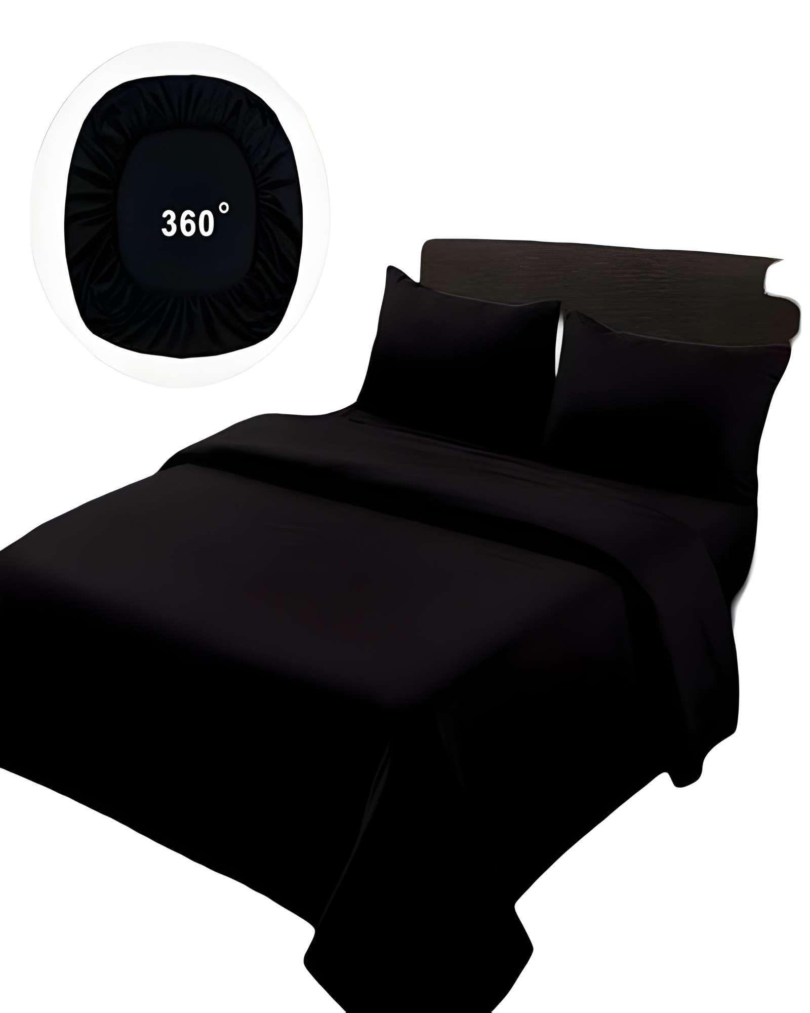 JUEGO DE SABANAS DE 500 HILOS KING COLOR NEGRO-0