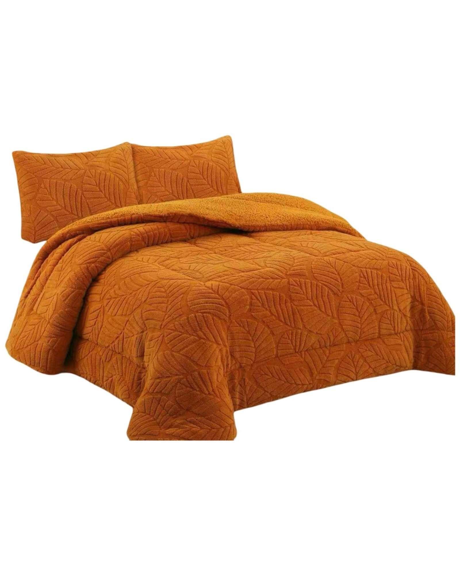 CUBRECAMA DE INVIERNO 2025 CON CHIPORRO KING NARANJA-0