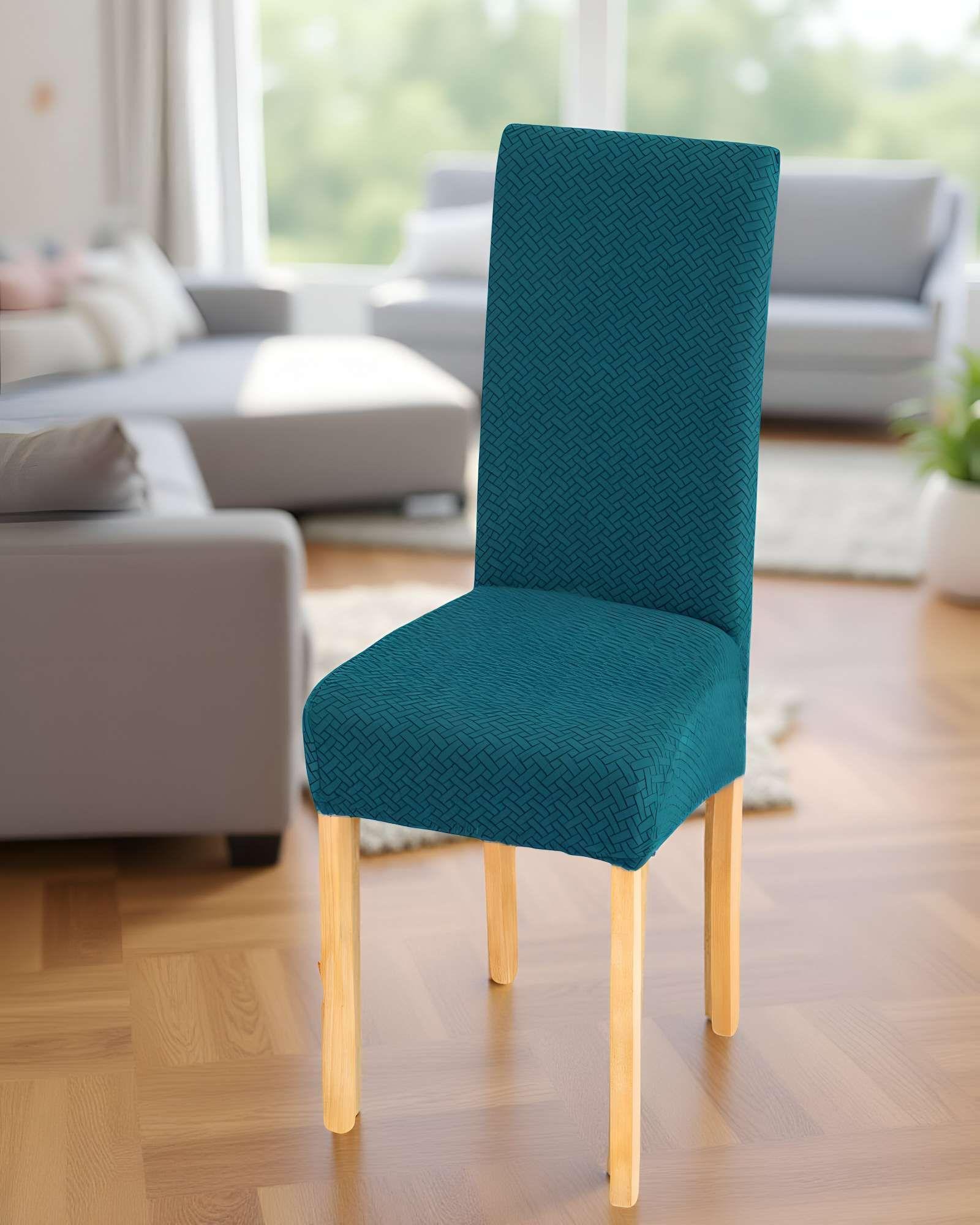 SET DE 6 FUNDAS DE SILLA CON DISEÑO TEXTURIZADO COLORVERDE-3