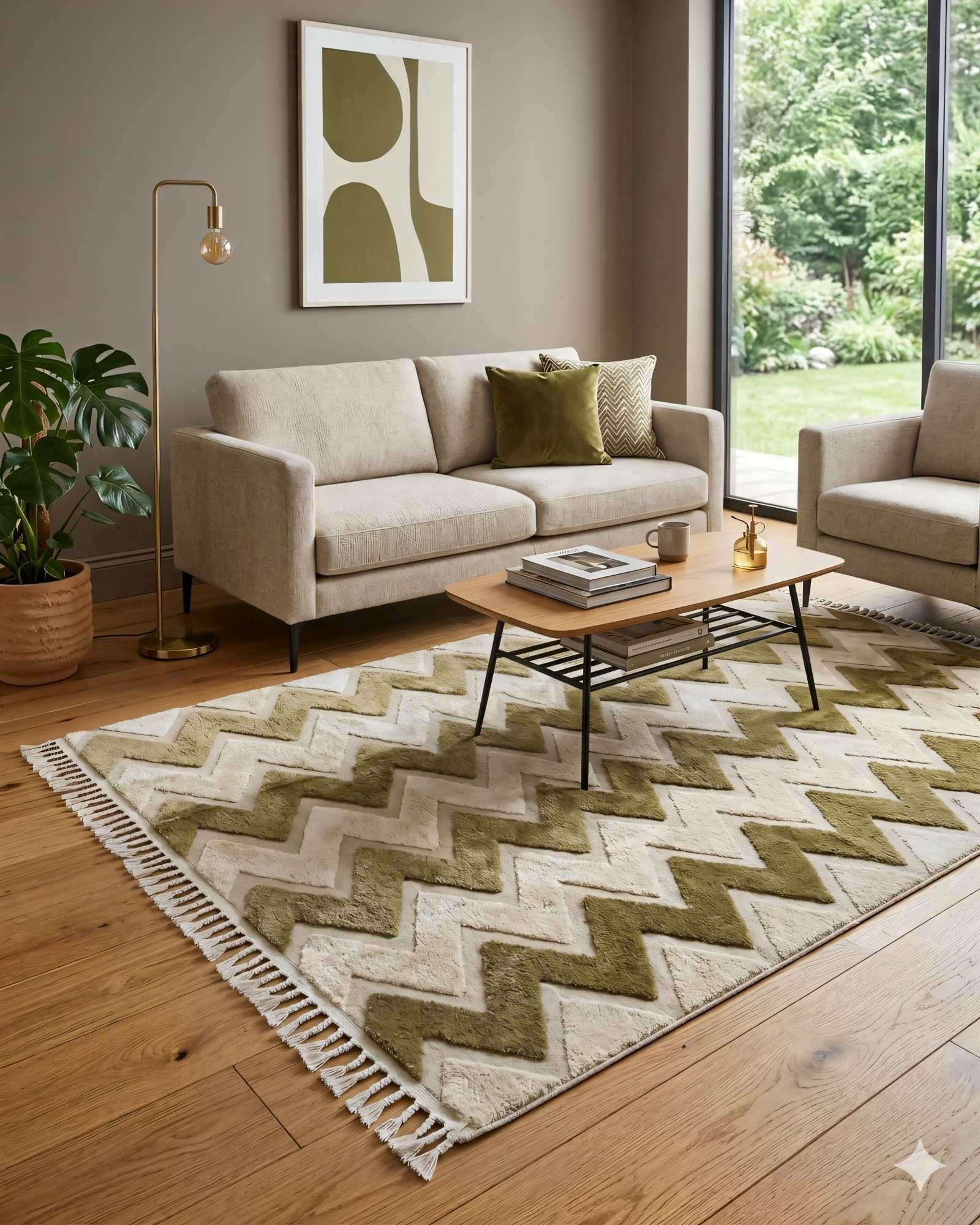 ALFOMBRA 180 X 200 JACQUARD DECORATIVA BICOLOR 9-3