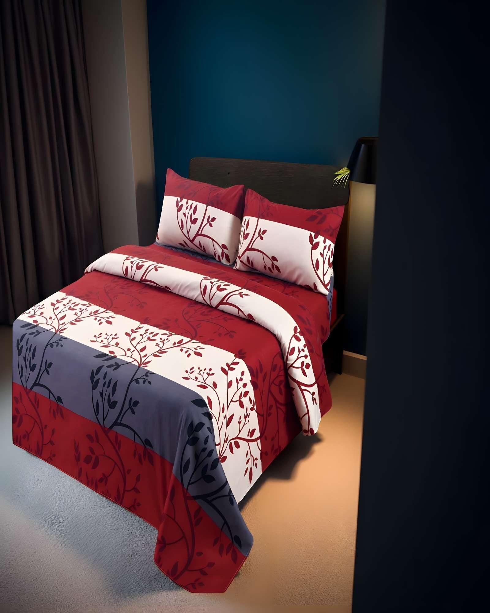 SET DE SABANAS 100% EXTRASUAVE KING ROJO-2