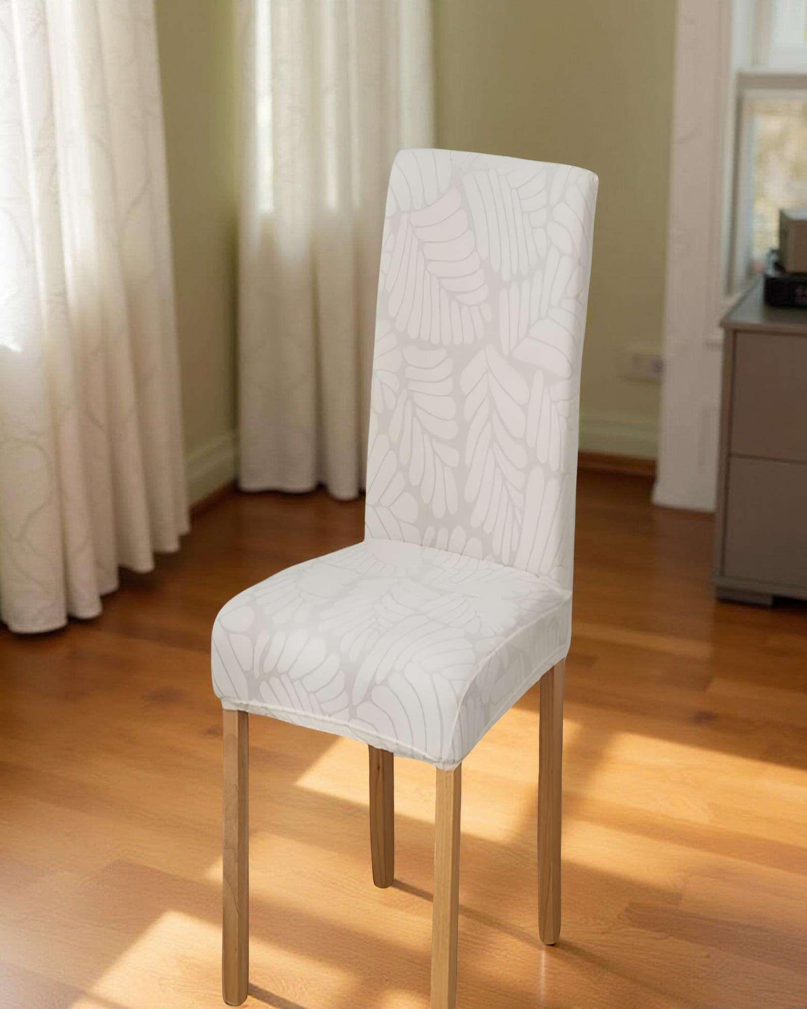 SET DE 6 FUNDAS DE SILLA CON DISEÑO TEXTURIZADO COLORBLANCO-2