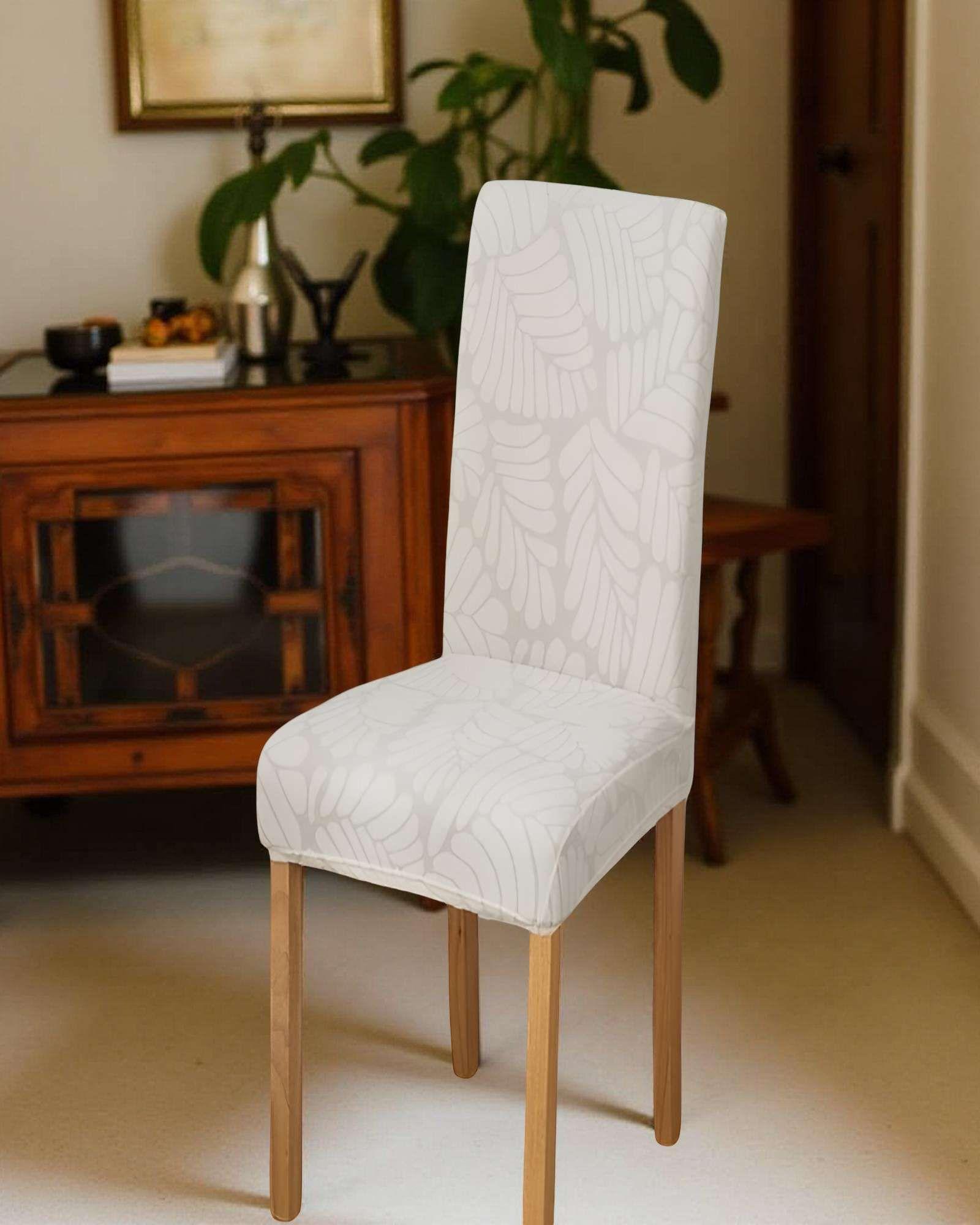 SET DE 6 FUNDAS DE SILLA CON DISEÑO TEXTURIZADO COLORBLANCO-3