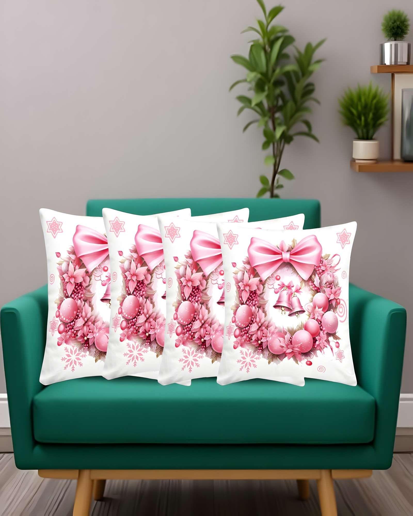 PACK DE 4 FUNDAS DE COJINES DE NAVIDAD 45X45 CM A10-3