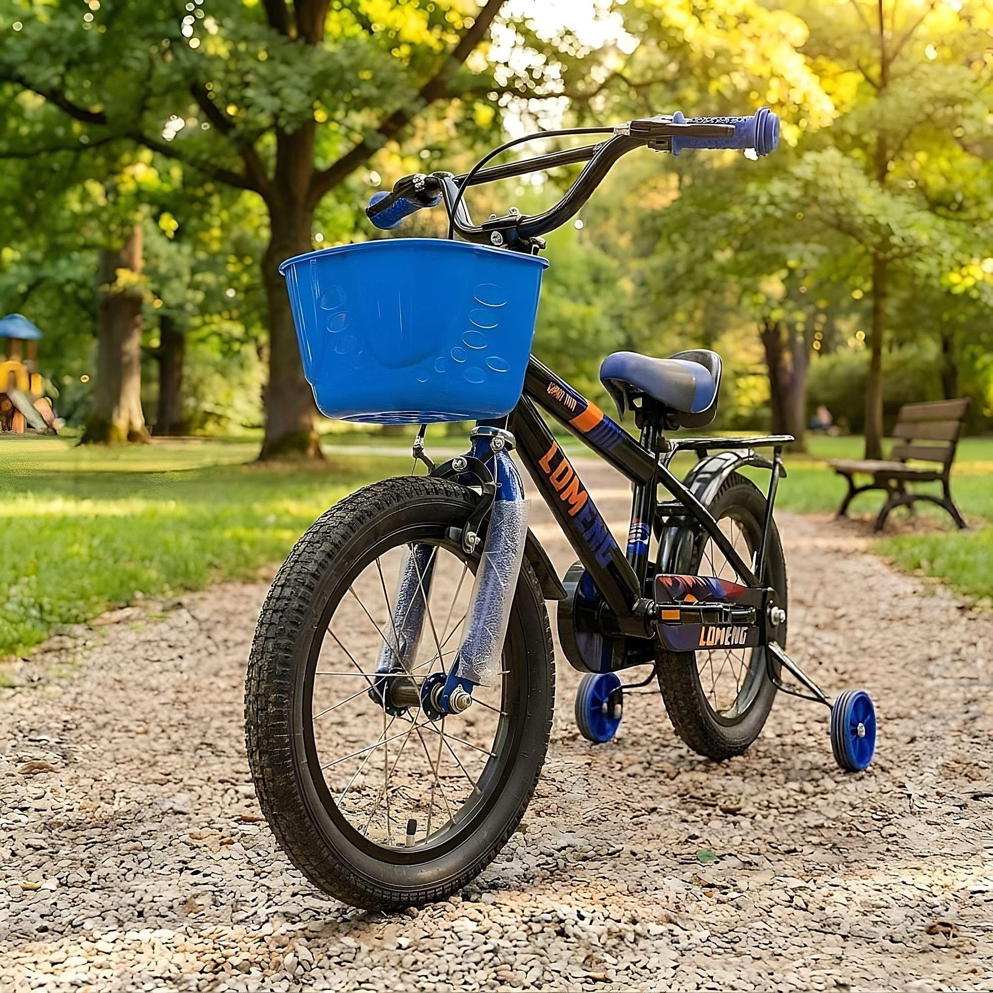 BICICLETA DE NIÑOS ARO 14 CON RUEDITAS COLOR AZUL-2