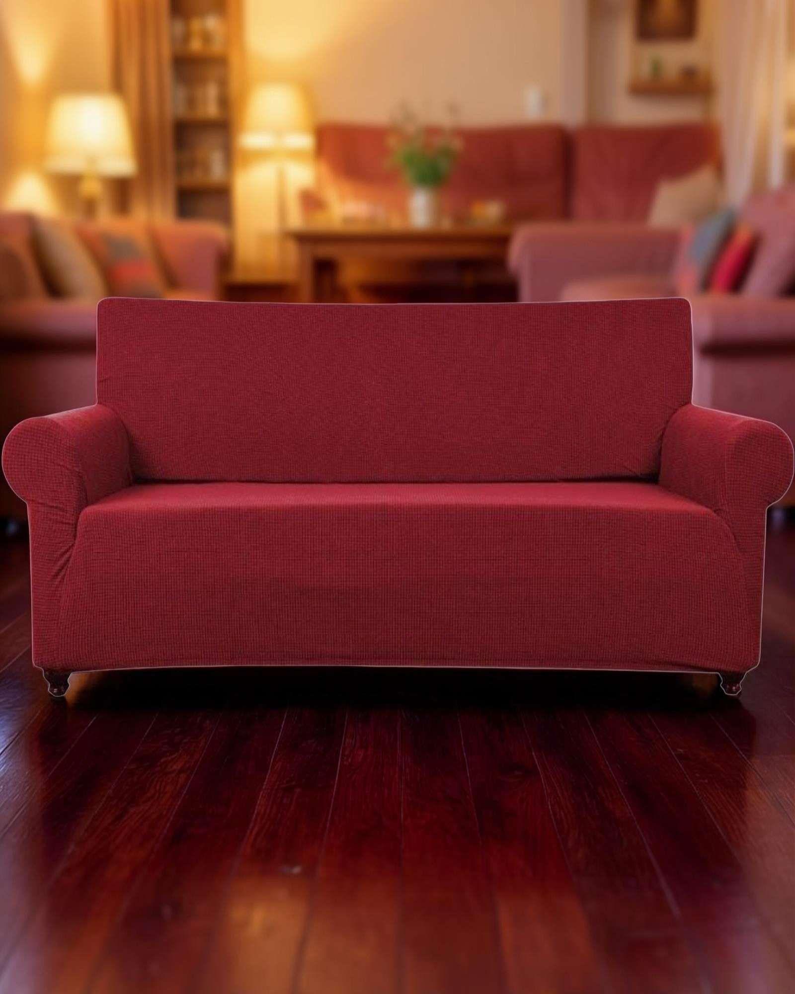 FUNDA DE SILLON 3 CUERPOS CUADRILLE COLOR BURDEO-2