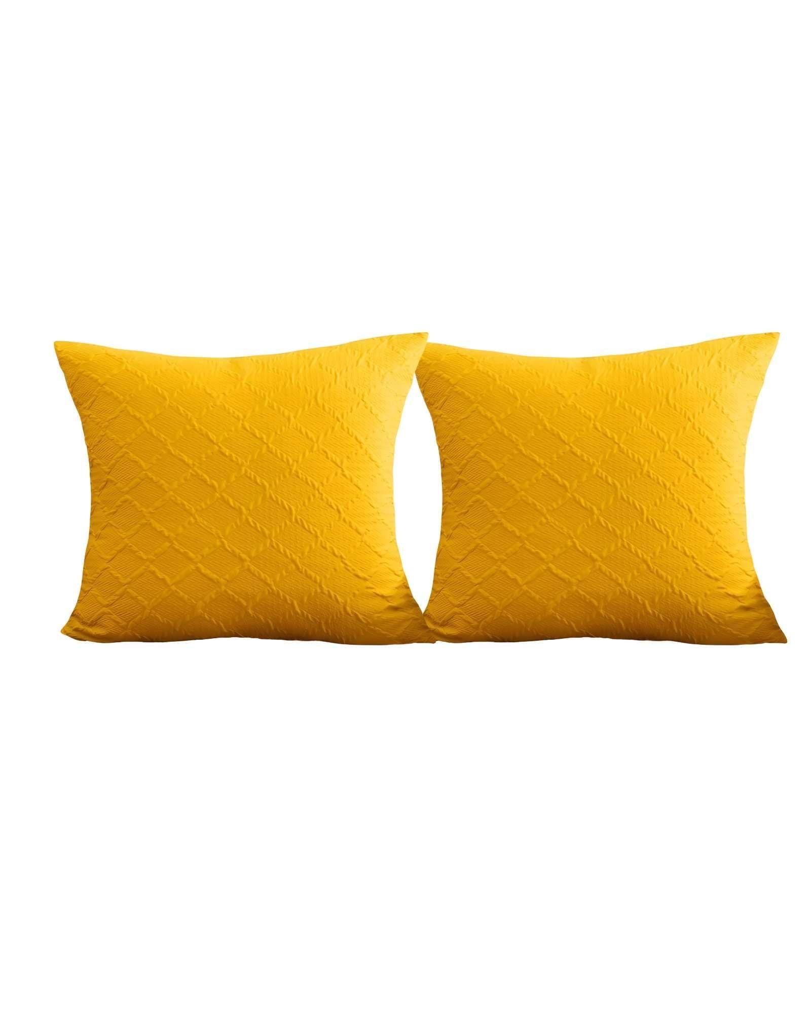 PACK DE 2 FUNDAS DE TERCIOPELO TRENZADO AMARILLO-1