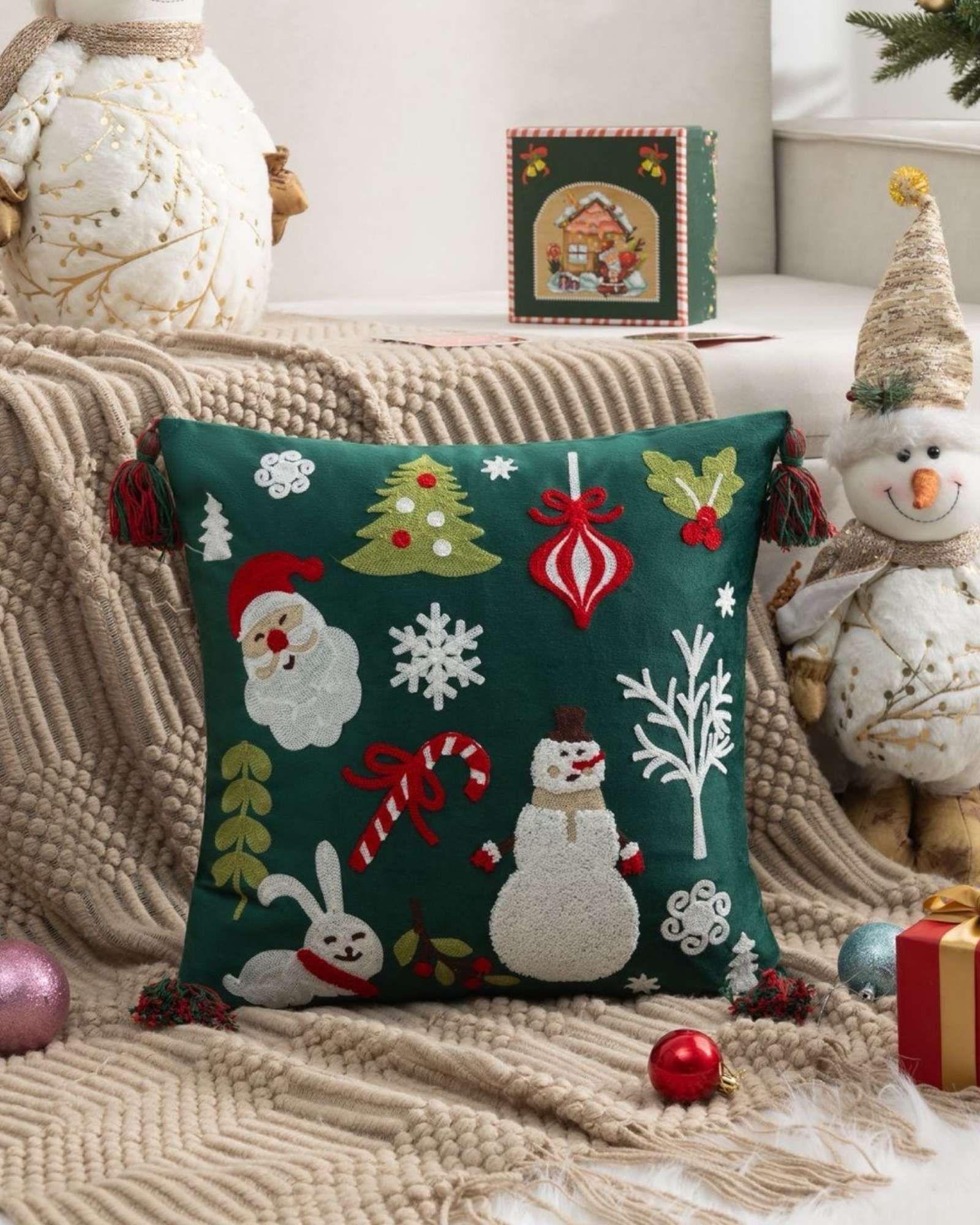 PACK DE 4 FUNDAS DE COJIN PARA NAVIDAD A2-1