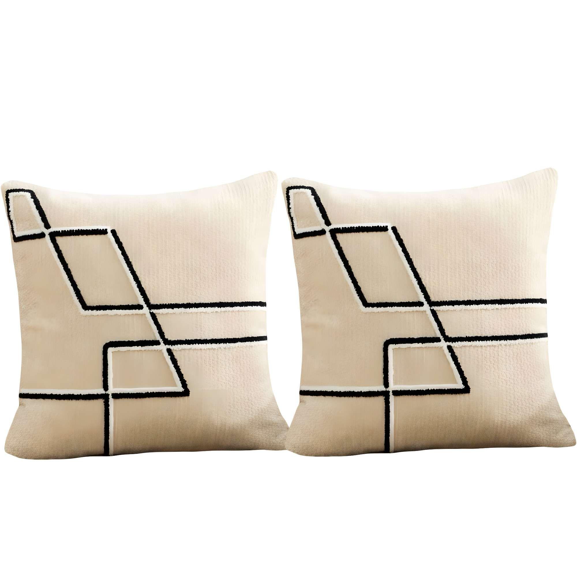 PACK DE 2 FUNDAS DE COJIN CHENILLE GEOMETRICO 2-3