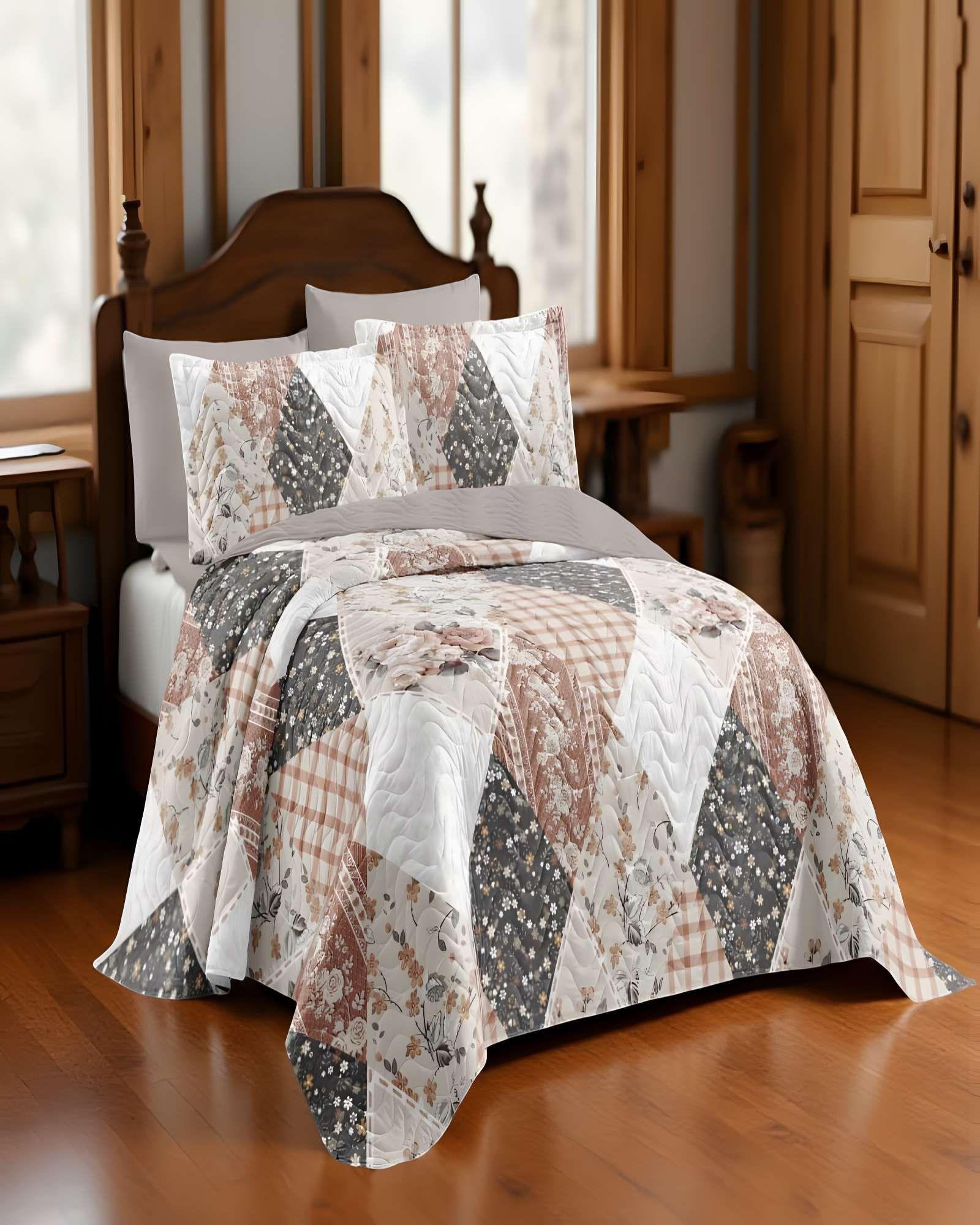 QUILT CUBRECAMA DE VERANO PLAZA Y MEDIA MULTICOLOR 03-2