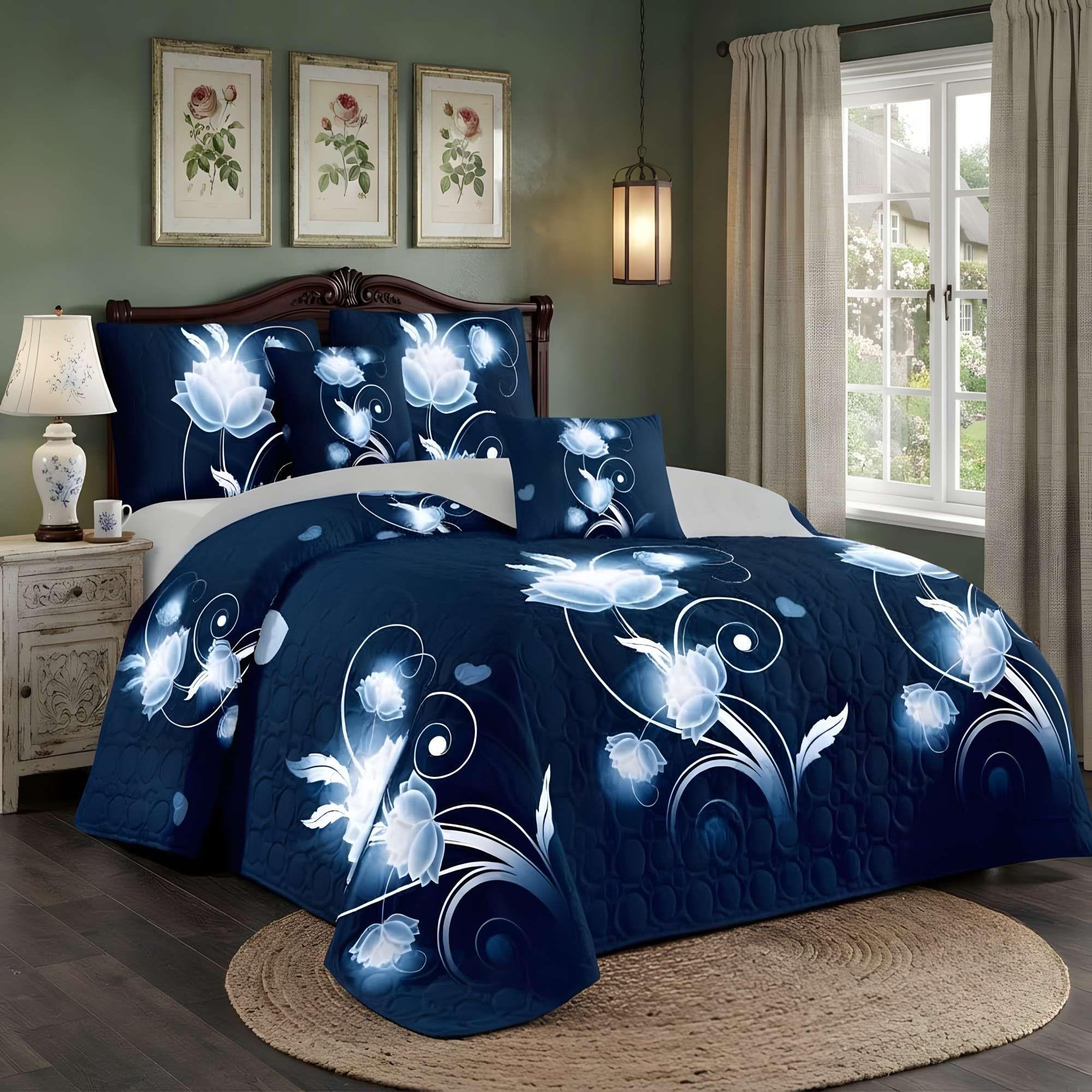 CUBRECAMA PREMIUM DE VERANO CON DISEÑO 2 PLAZA B8-0