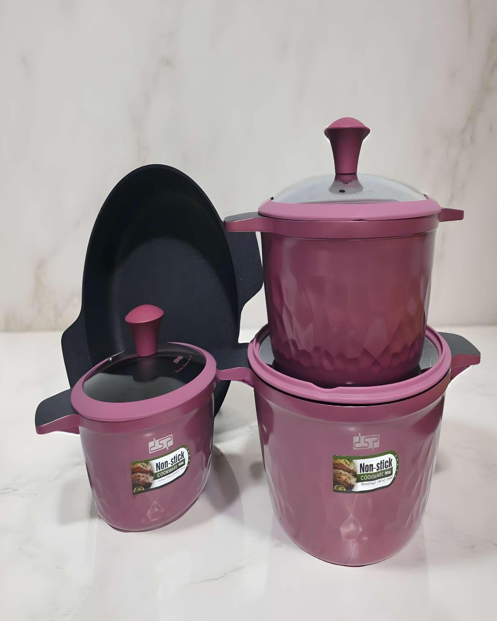 JUEGO DE OLLAS DE COCINA 7 PIEZAS MORADO-2