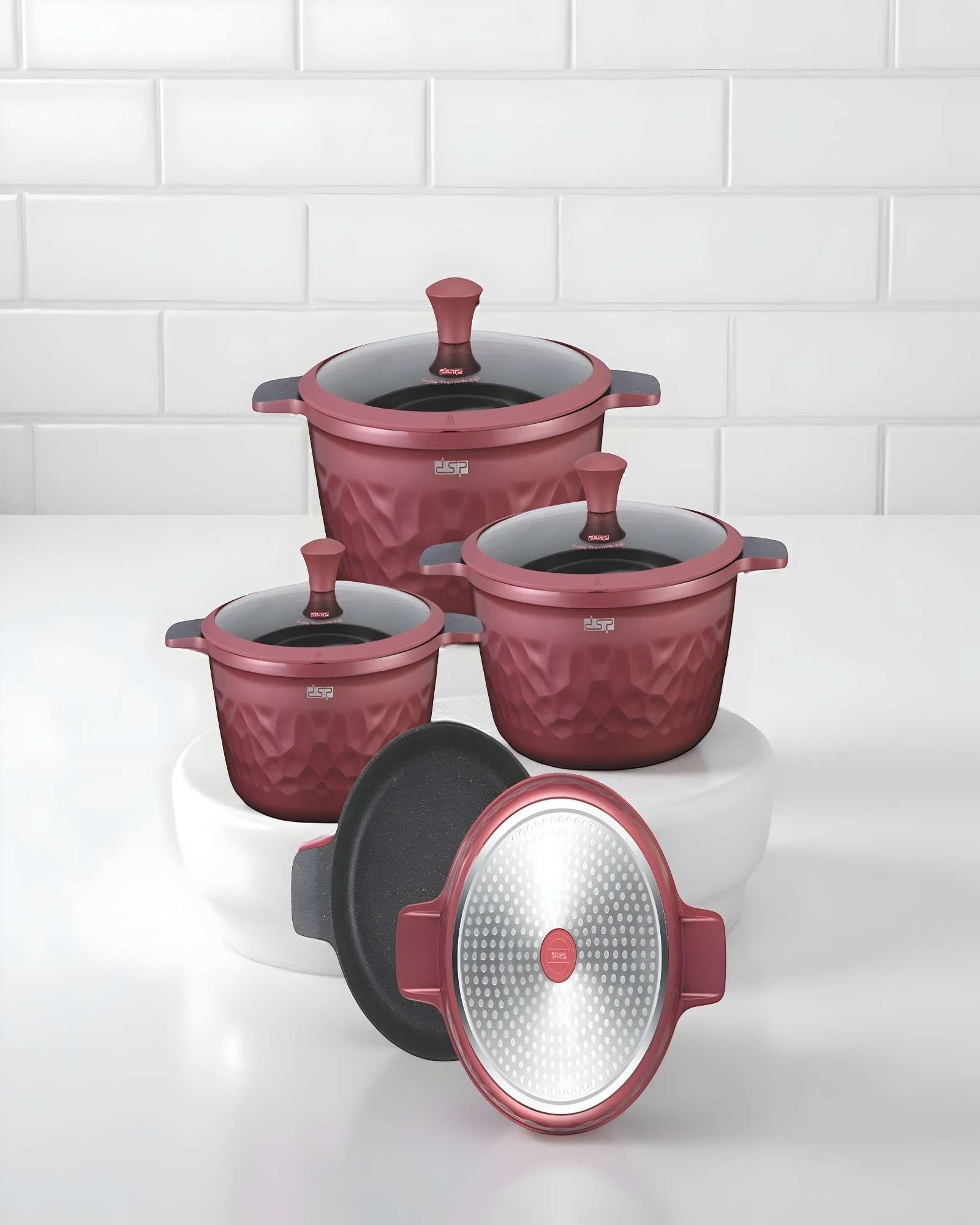 JUEGO DE OLLAS DE COCINA 7 PIEZAS MORADO-3