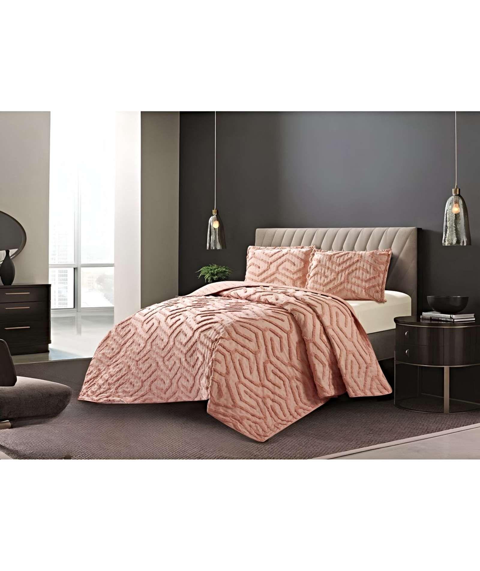 CUBRECAMA QUILT CON DISEÑO RELIEVE 2 PLAZAS 230 x 250 cm 02-3