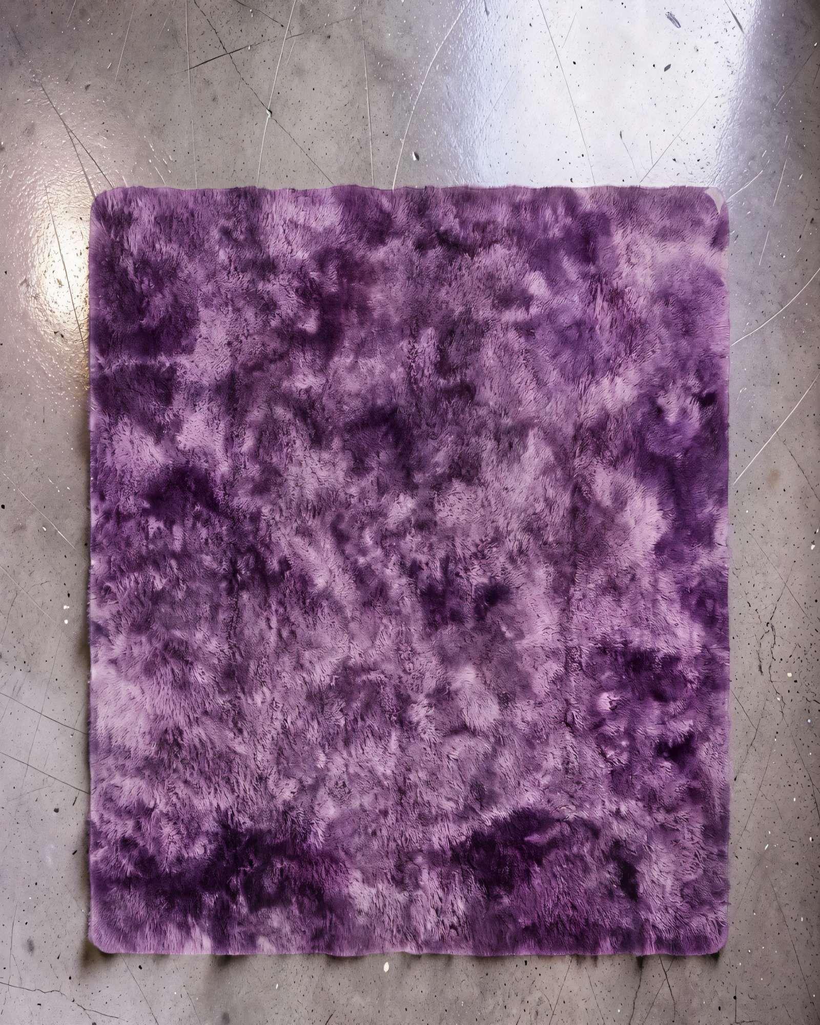 ALFOMBRA PELUDA 180X200  COLOR MORADO-3