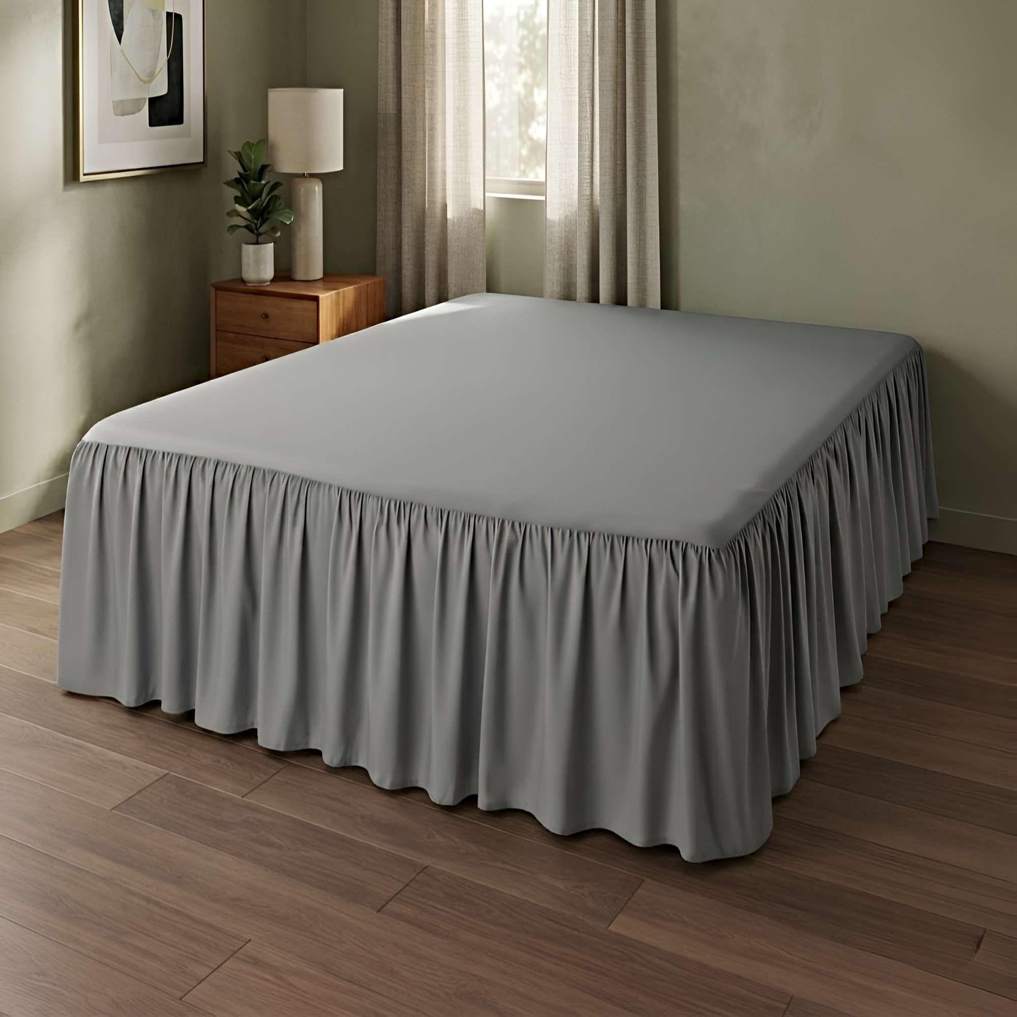 FALDON DE CAMA SIN FUNDA 2 PLAZAS GRIS-2