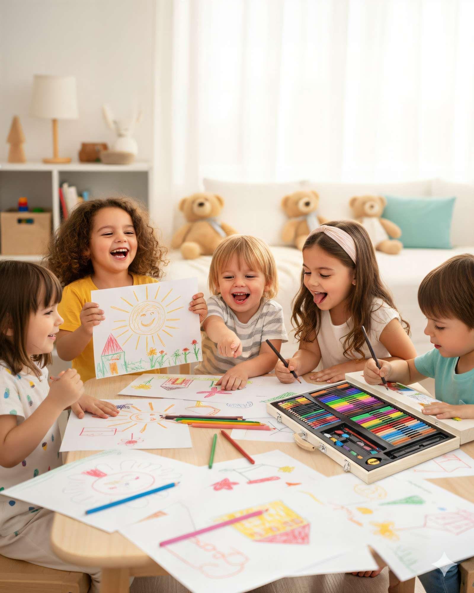 CAJA DE MADERA KIT DE 180 LÁPICES -2