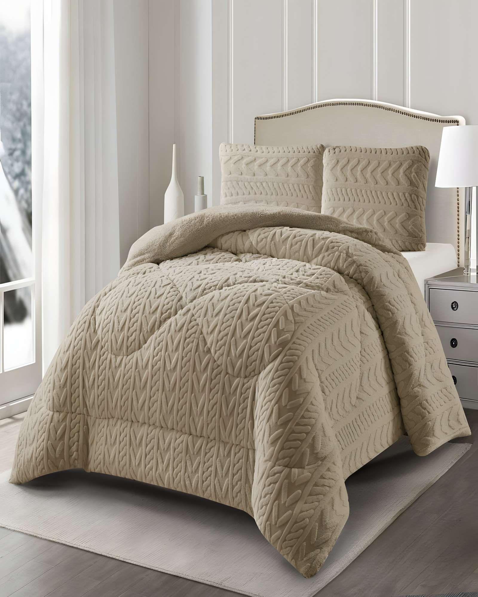 COBERTOR SHERPA TEXTURIZADO RM KING CAFÉ-3