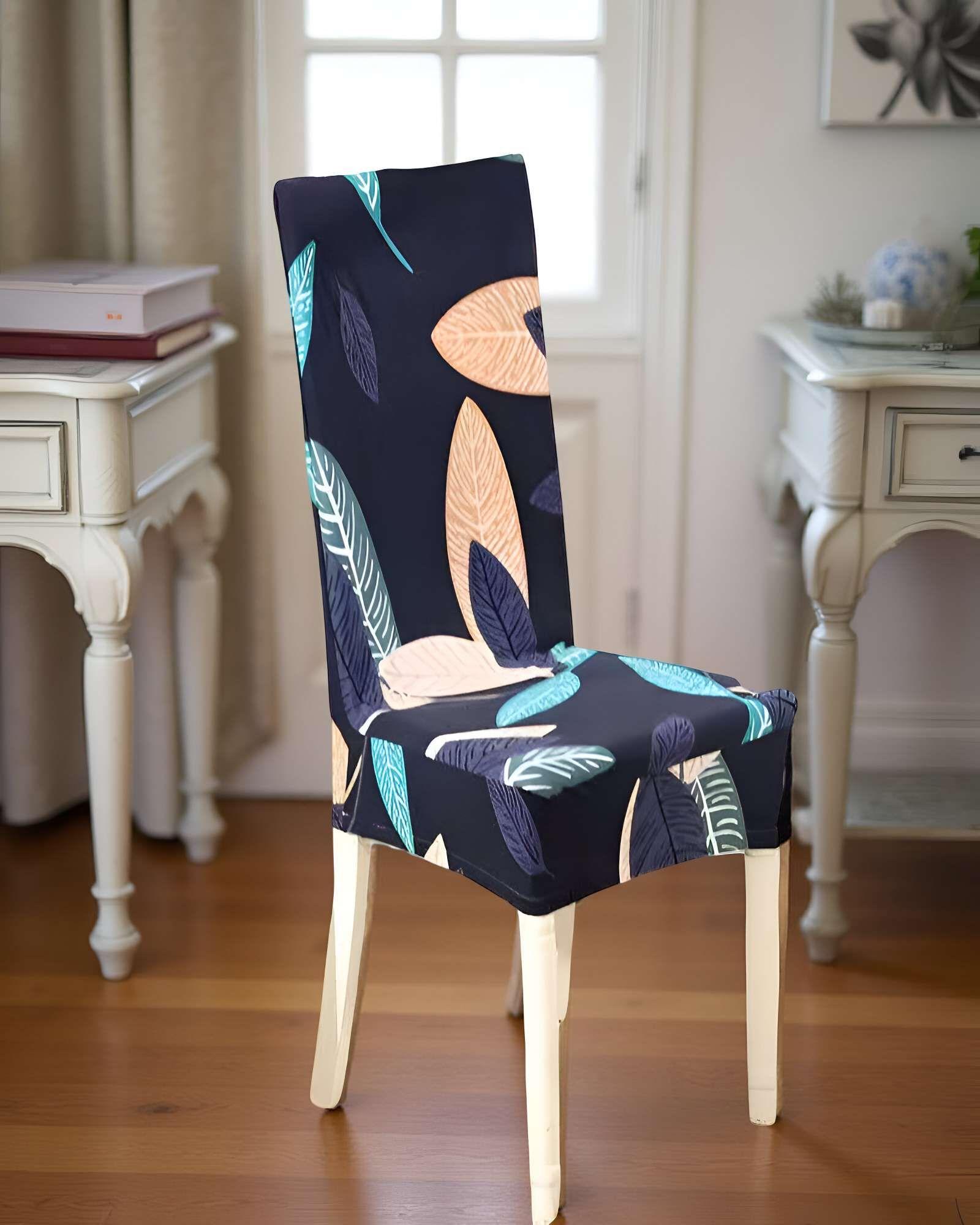 SET DE 6 FUNDAS DE SILLA ELASTICADAS CON DISEÑO ESTAMPADO F18-3