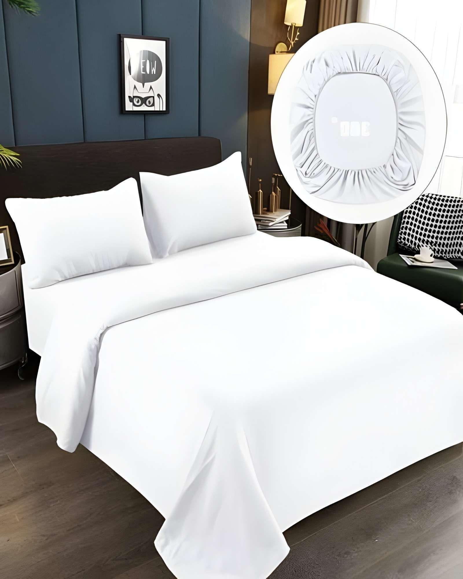 JUEGO DE SABANAS DE 500 HILOS SUPER-KING COLOR BLANCO-4