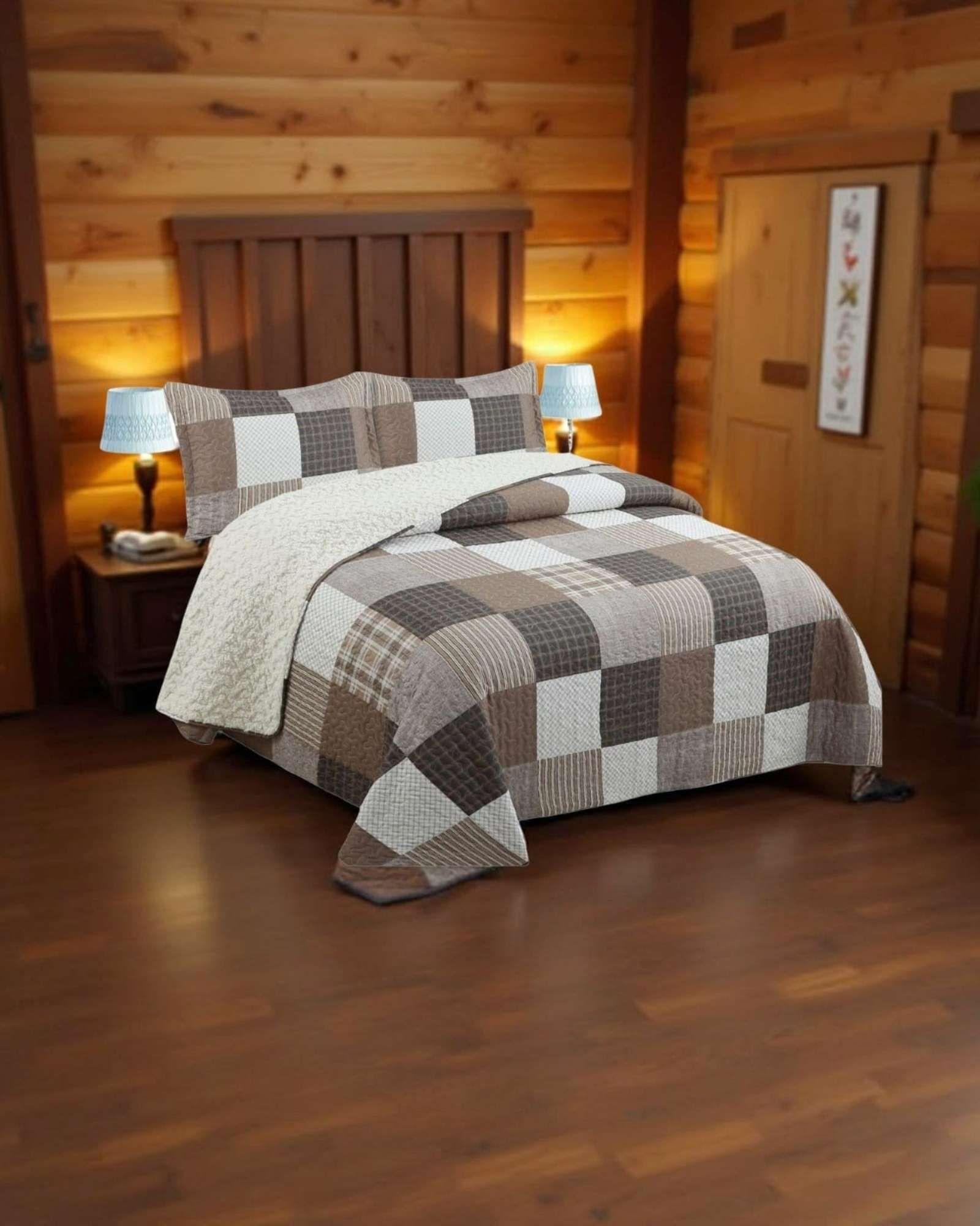 CUBRECAMA QUILT CON CHIPORRO 1.5P H17-2