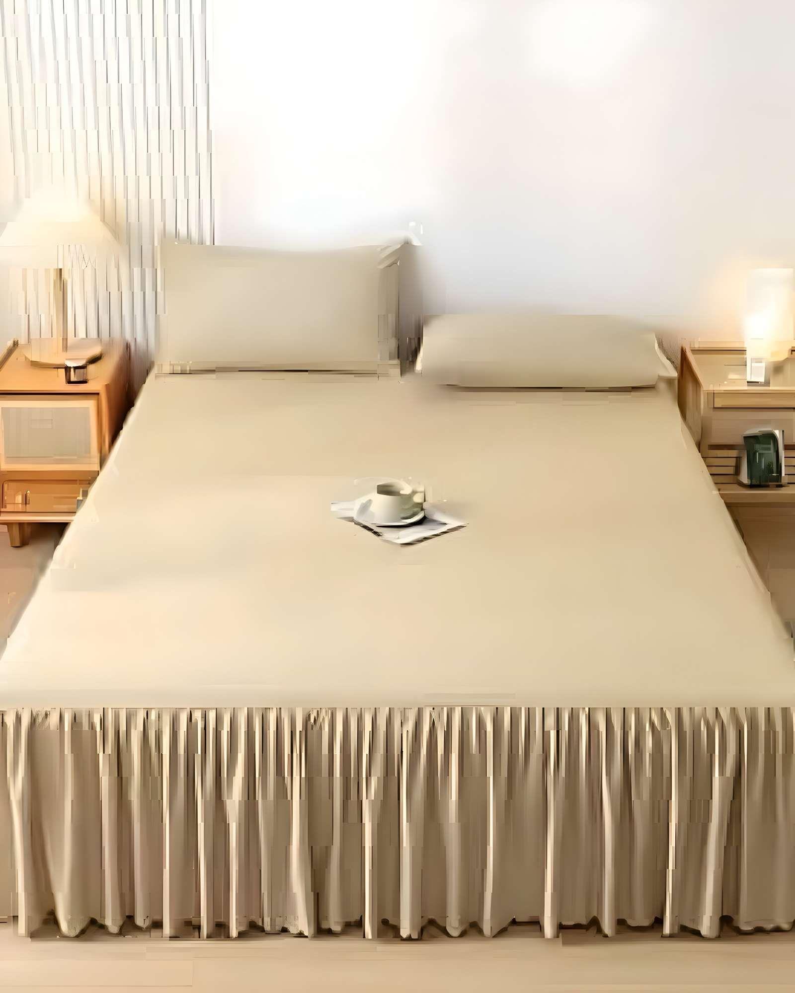 FALDÓN DE CAMA CON VOLADO PROTECTOR DE BASE DE CAMA PLAZA Y MEDIA 01-3