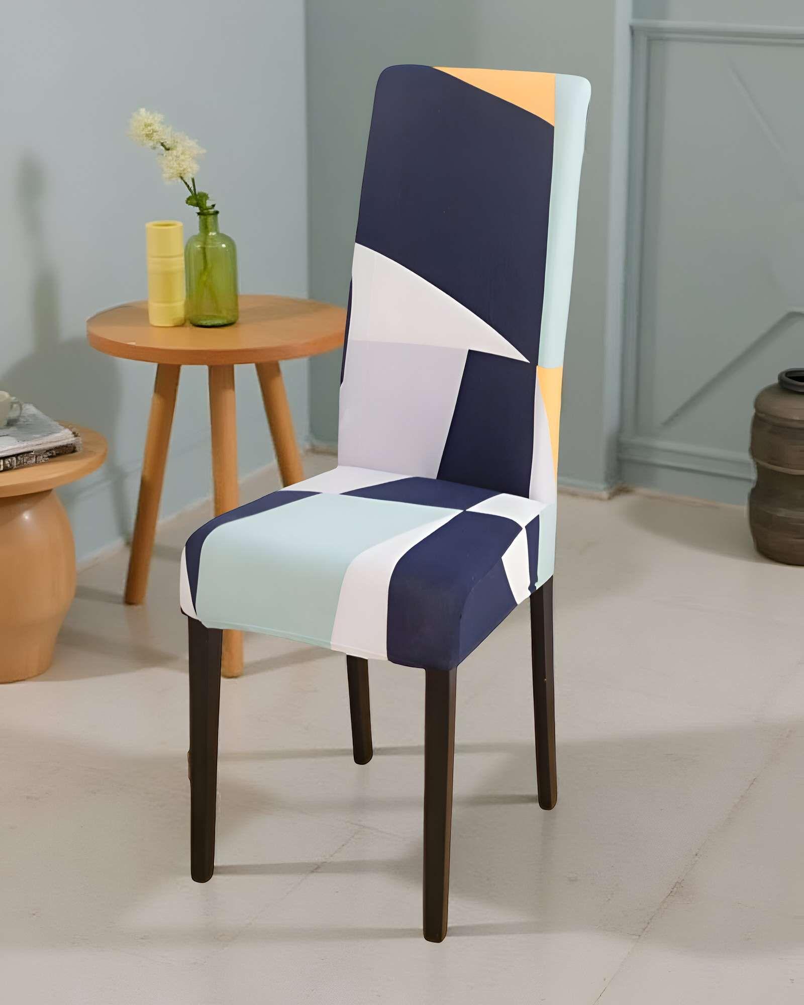 SET DE 6 FUNDAS DE SILLA ELASTICADAS CON DISEÑO ESTAMPADO F4-2