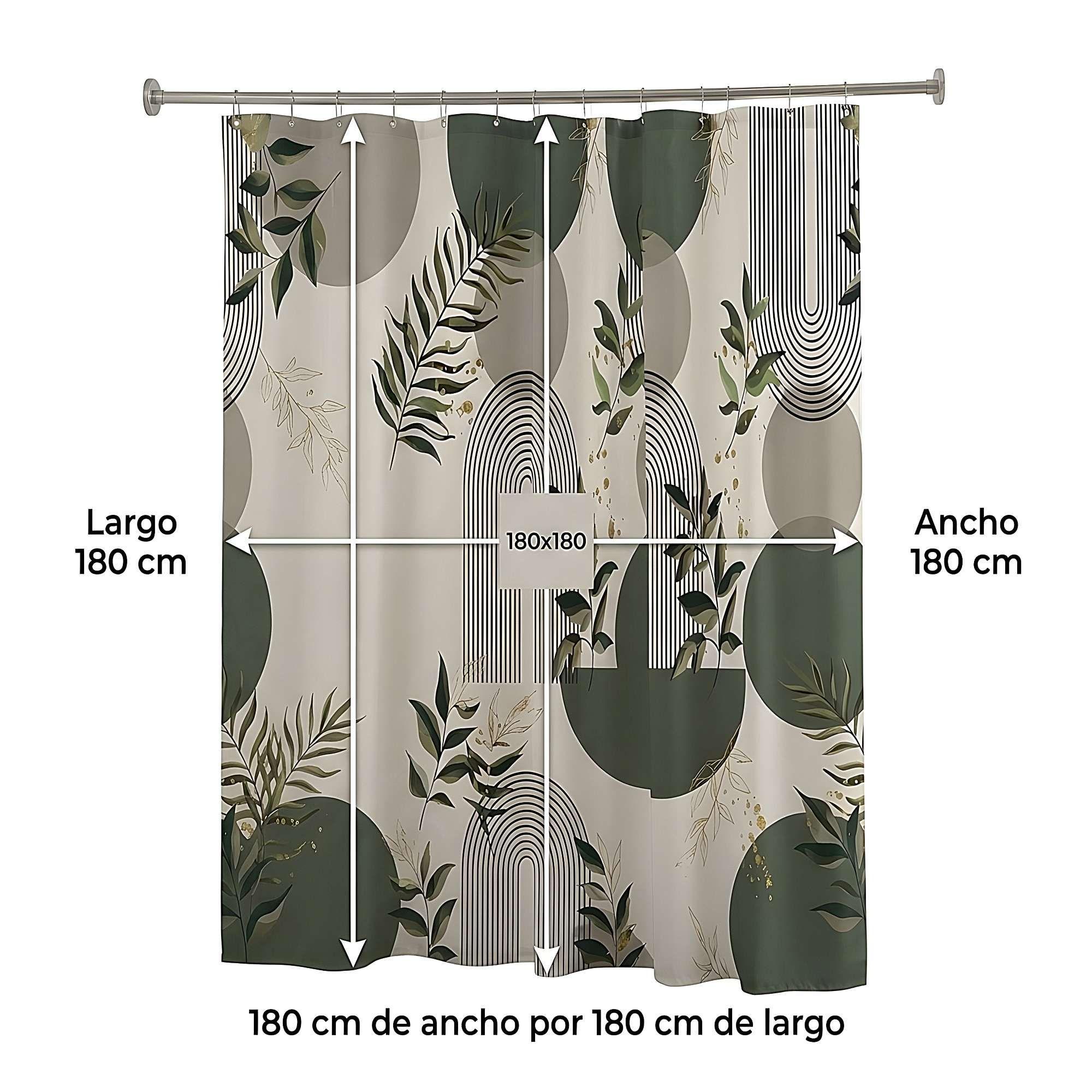 CORTINA DE BAÑO PREMIUM MAS FORRO 180X180 CM CB22-1
