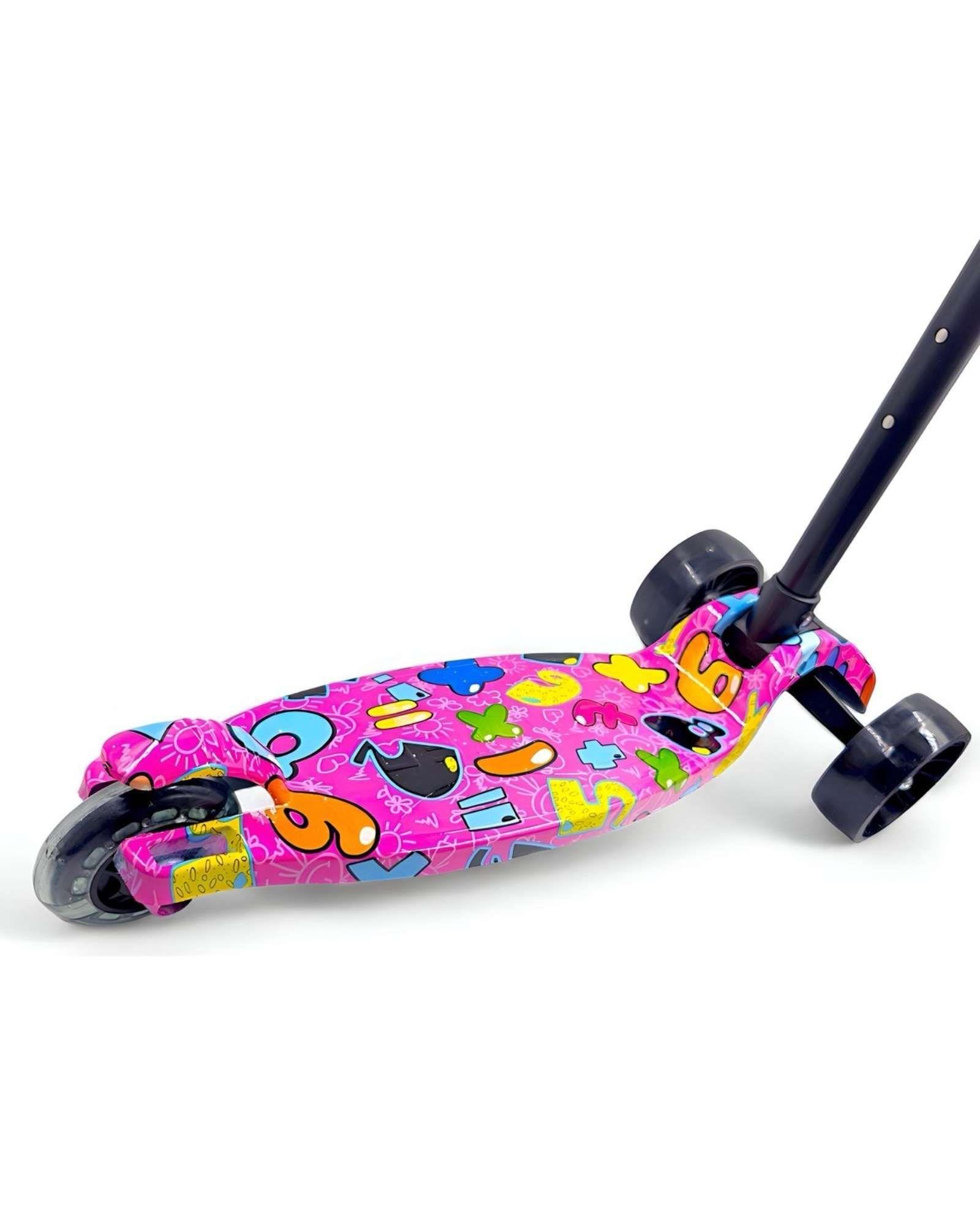 SCOOTER INFANTIL de 3 Ruedas Colorido y Ajustable con Luces LED 05-4