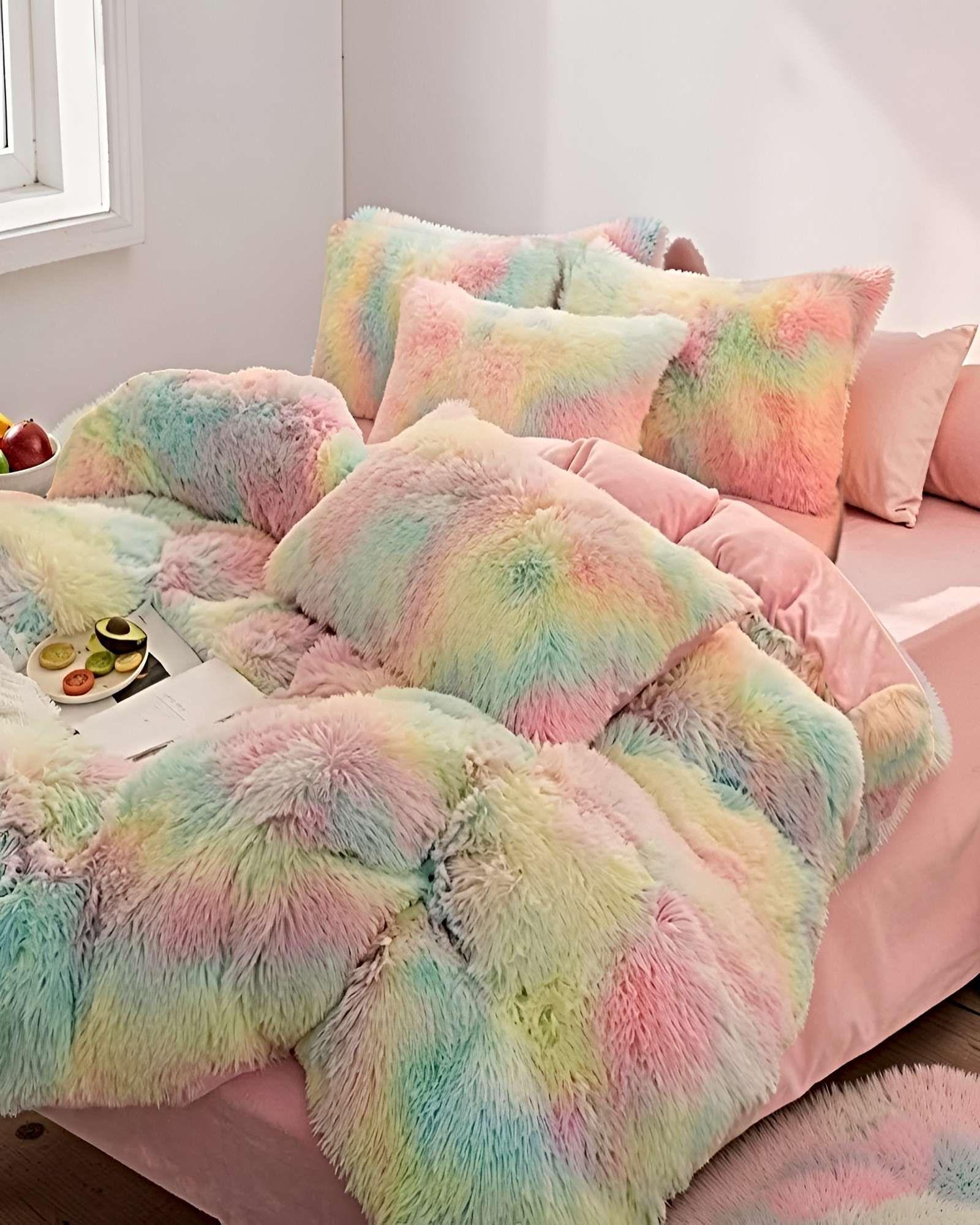 SET COBERTOR DE INVIERNO PELUDO 2 PLAZAS 230X250CM MULTICOLOR 1-3