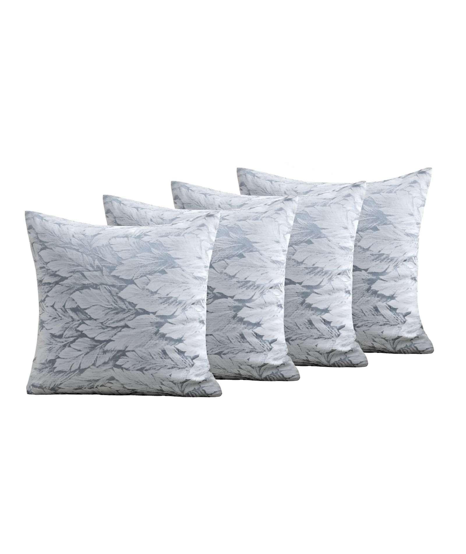 PACK DE 4 FUNDAS DE COJINES CON DISEÑO DE HOJA 45CM X 45 CM C1-1