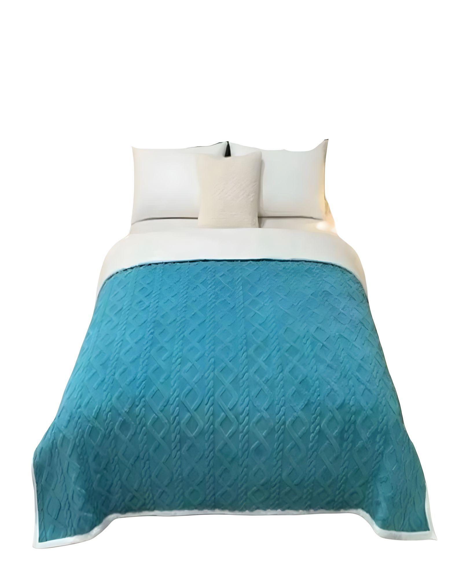 FRAZADAS KING TURQUESA 230x250 cm -3