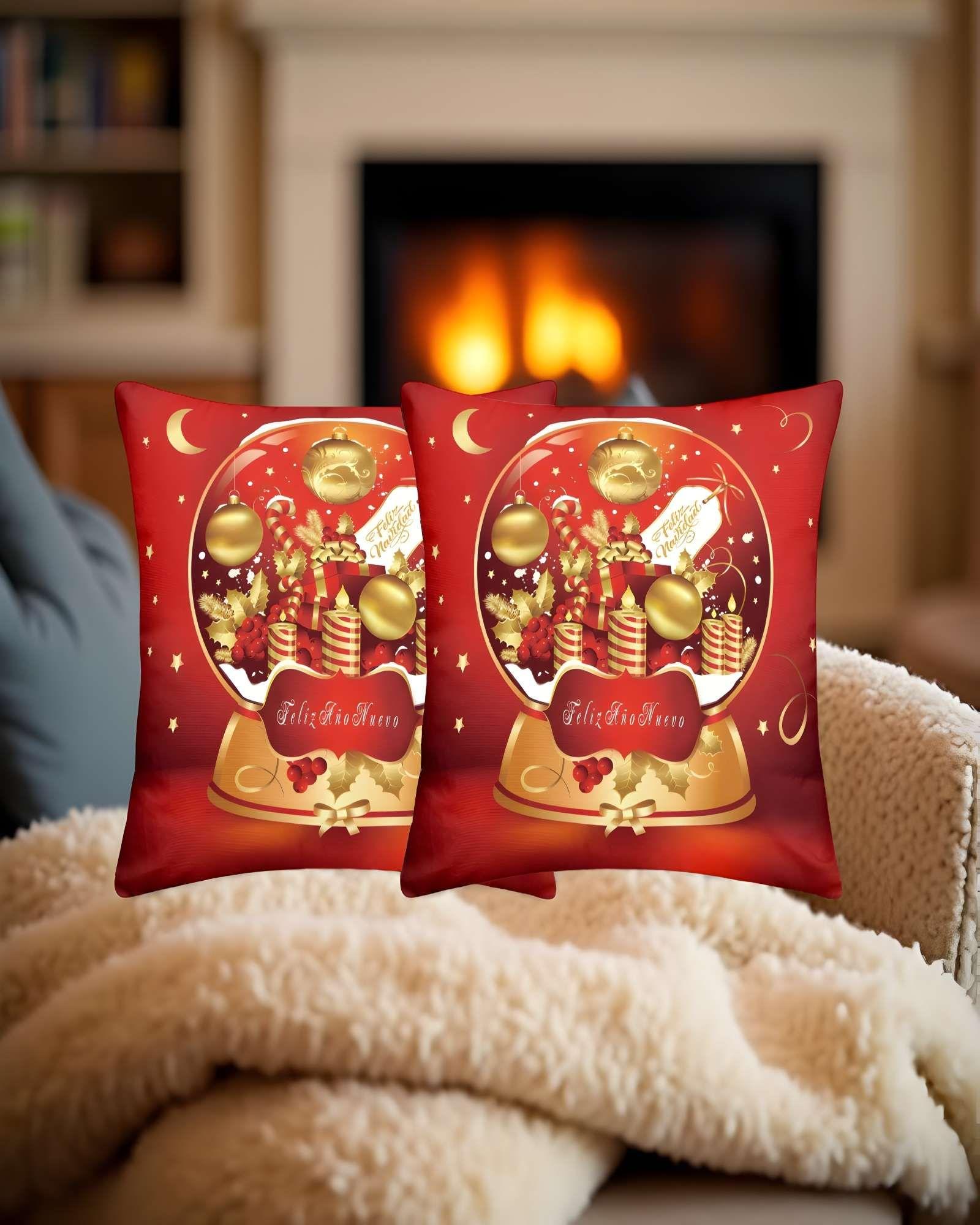 PACK DE 2 FUNDAS DE COJINES DE NAVIDAD 45X45 CM A03-3