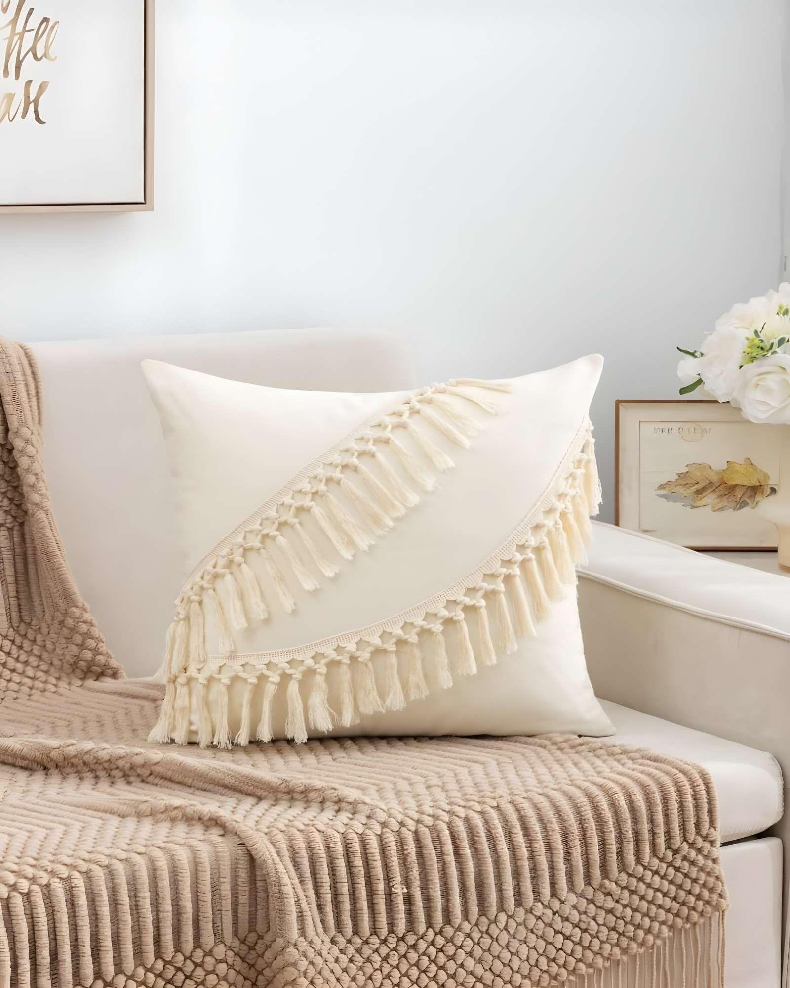 PACK DE 4 FUNDAS DE COJIN FLECO LINO 45X45 BEIGE 02-3