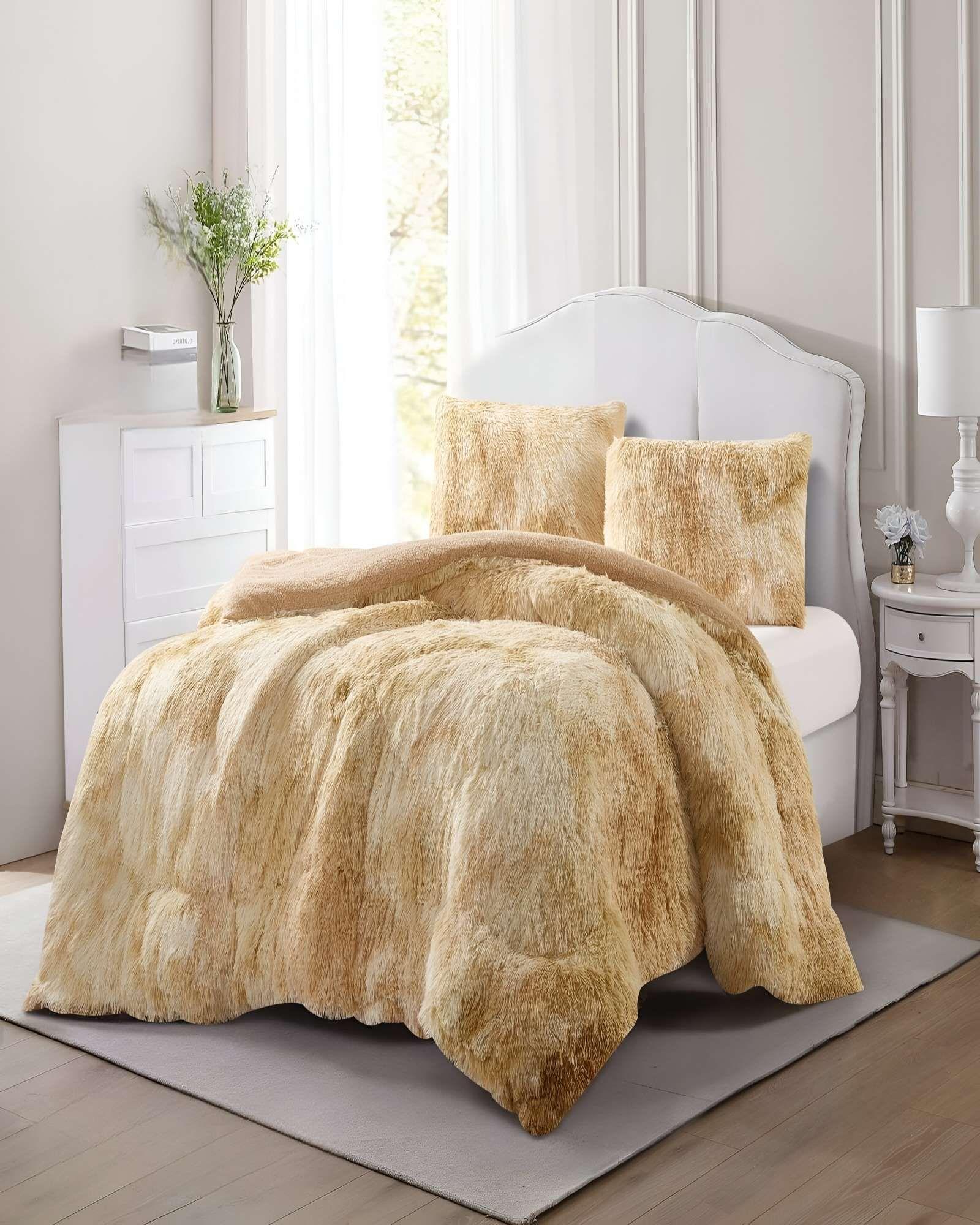 COBERTORES CON CHIPORRO DE PELUDOS KING 250X270CM BEIGE2-2