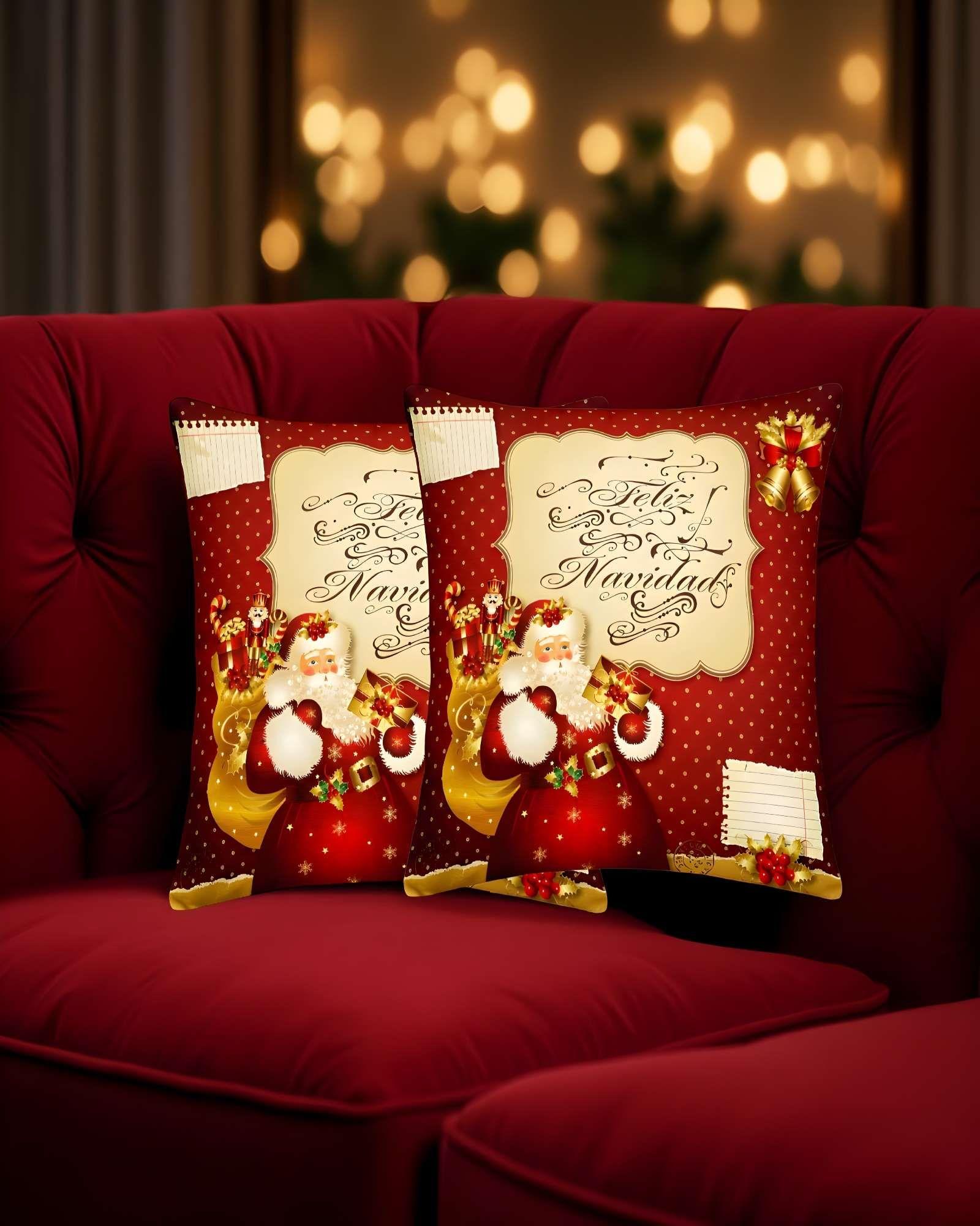 PACK DE 2 FUNDAS DE COJINES DE NAVIDAD 45X45 CM A04-3