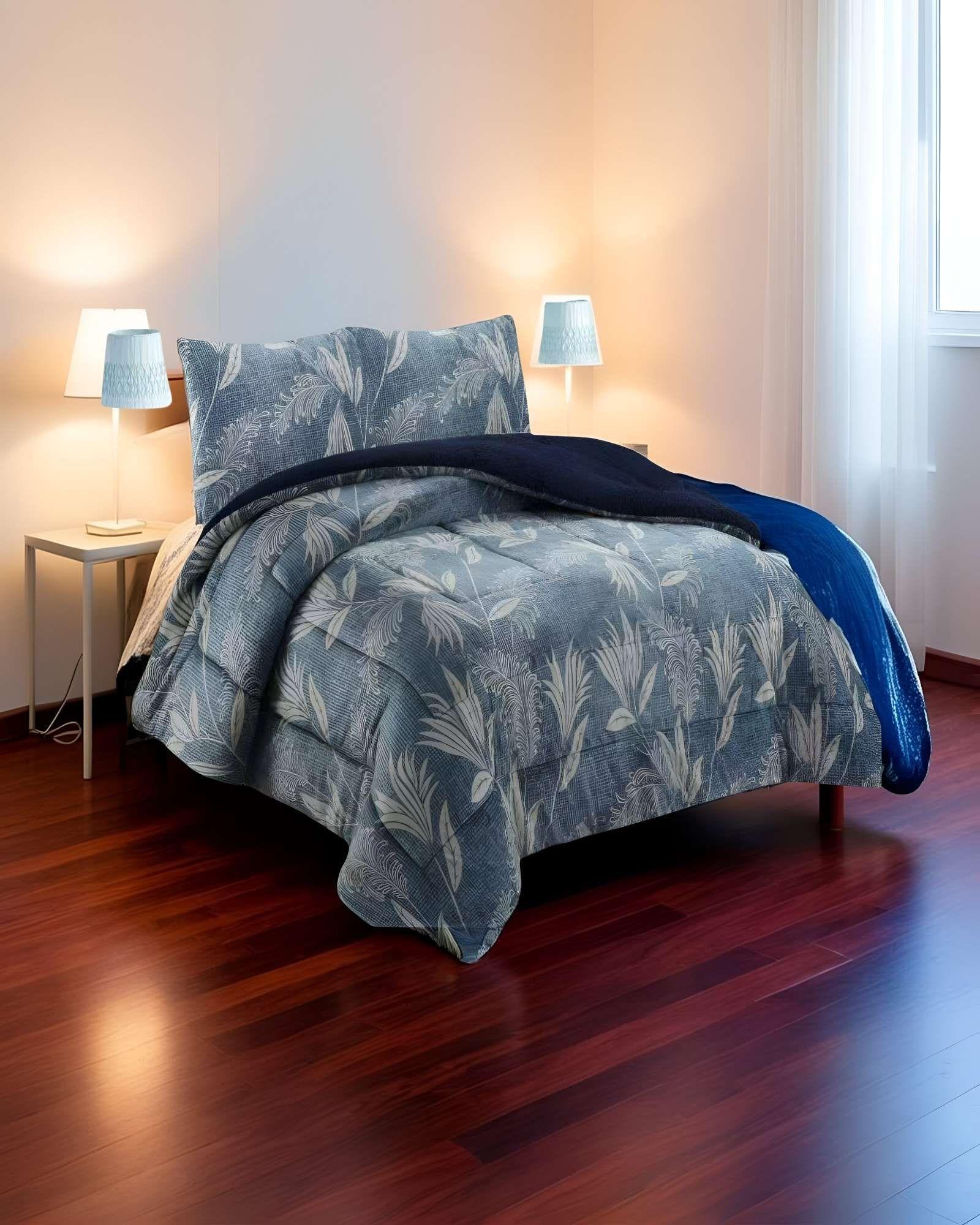 COBERTOR SHERPA KING 250X270CM CELESTE B21-2