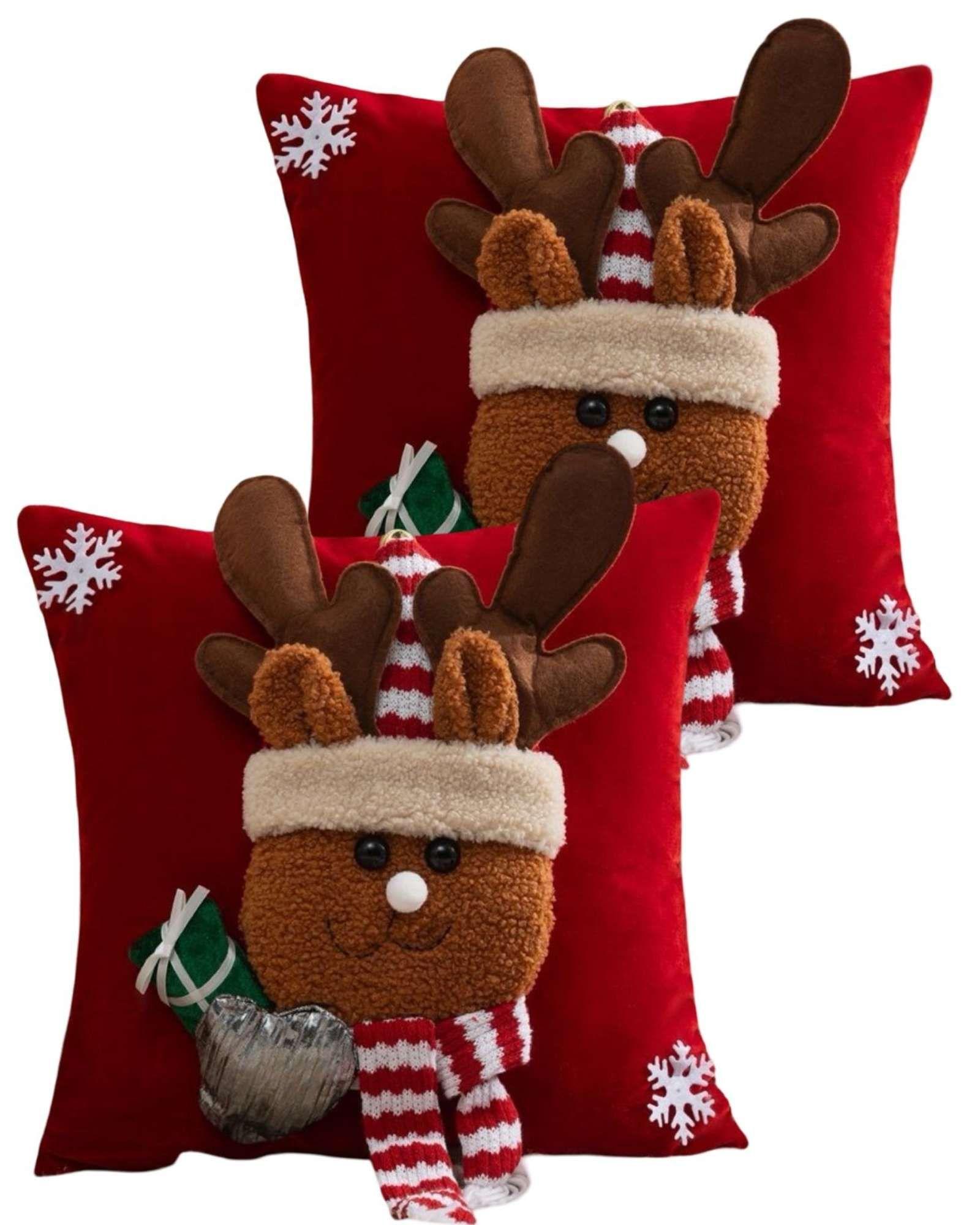 PACK DE 2 FUNDAS DE COJIN PARA NAVIDAD 3D   B10-0
