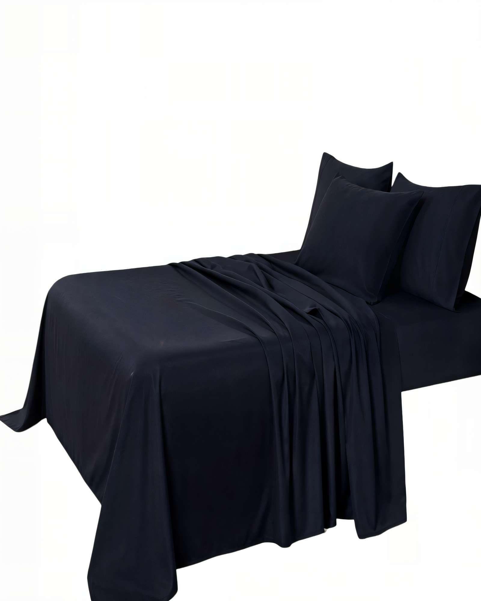 SET DE  SABANA 200 HILOS KING COLOR NEGRO-1