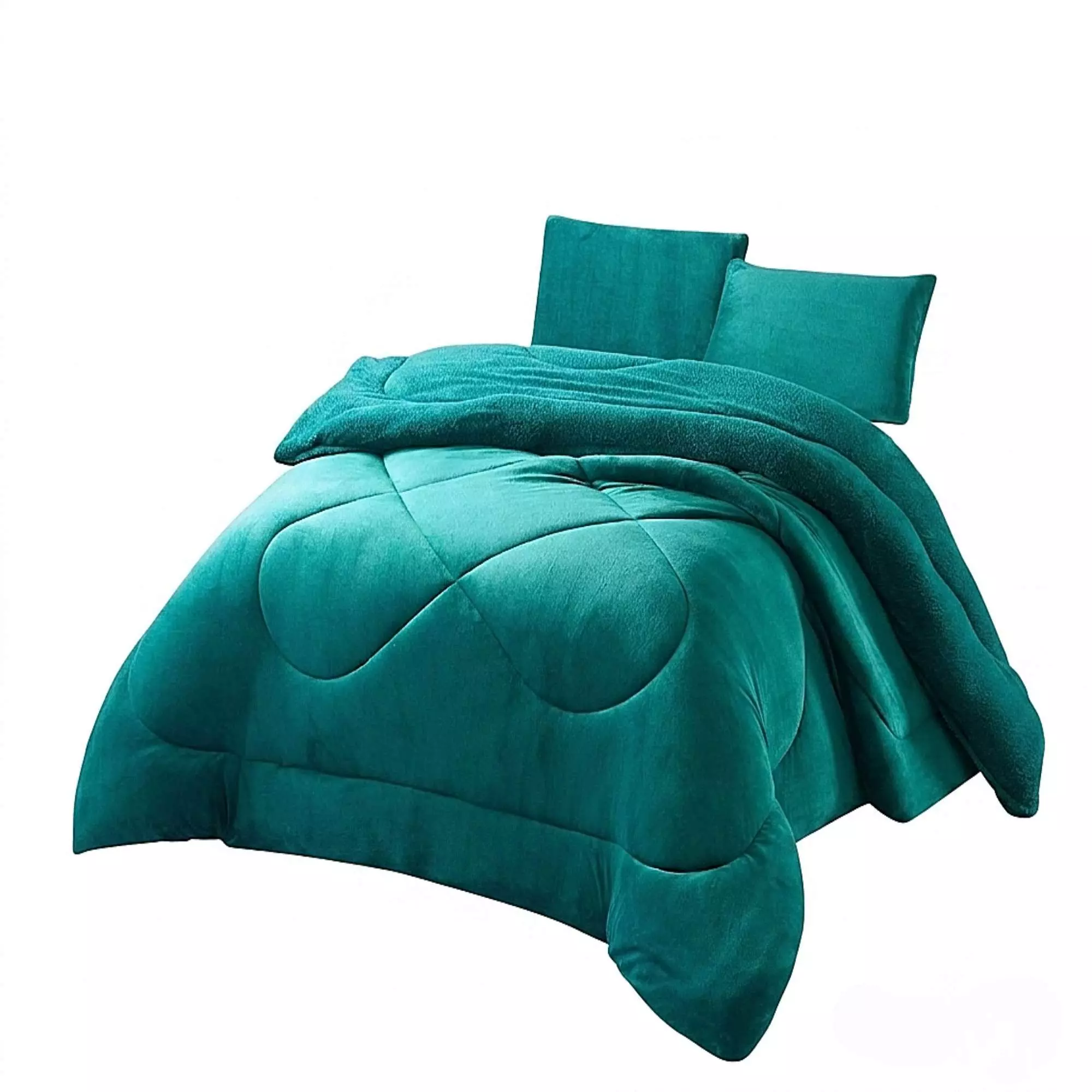 COBERTOR SHERPA PLUSH CS 2 PLAZAS TURQUESA-3