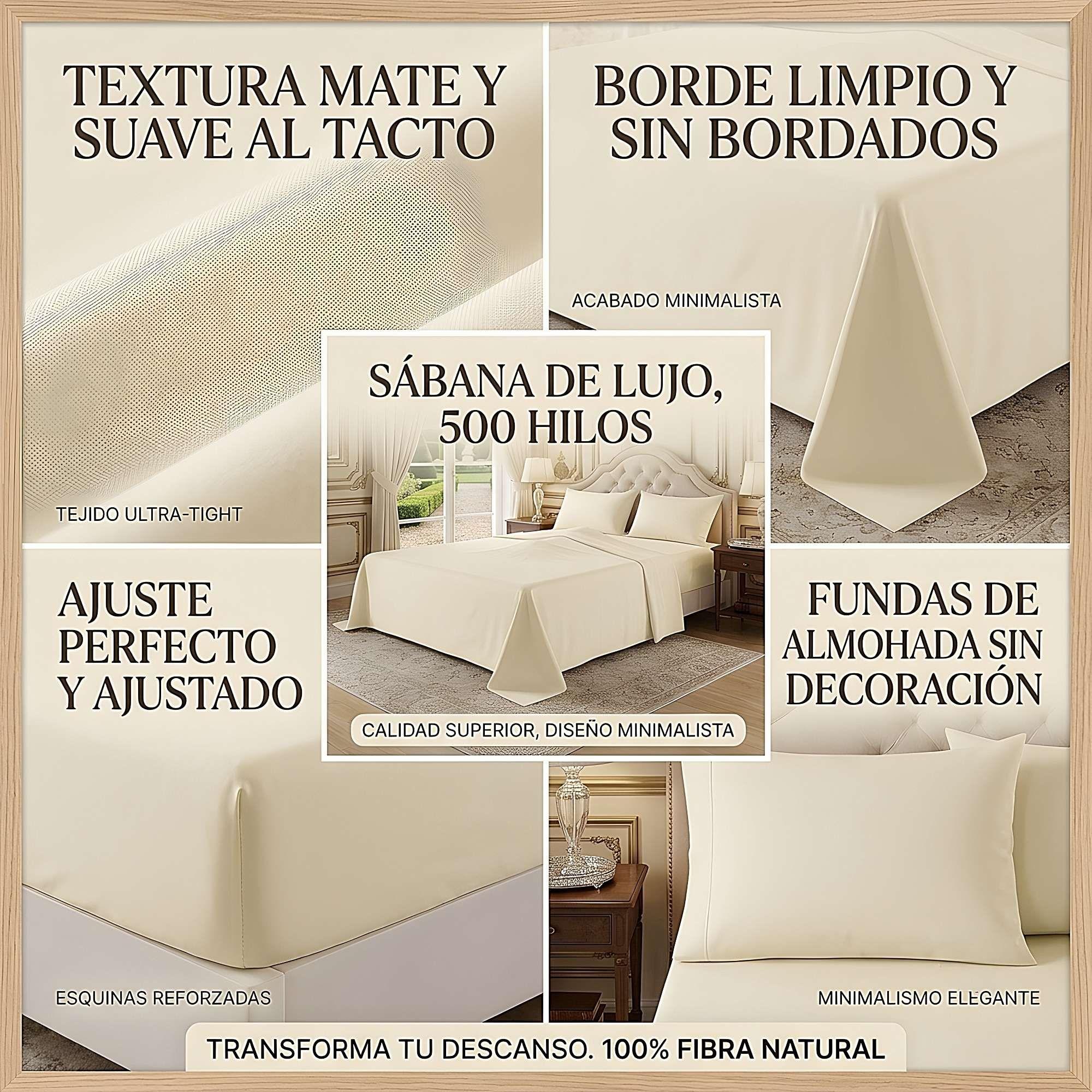 SET DE SABANAS DE 500 HILOS 2 PLAZAS W3-3